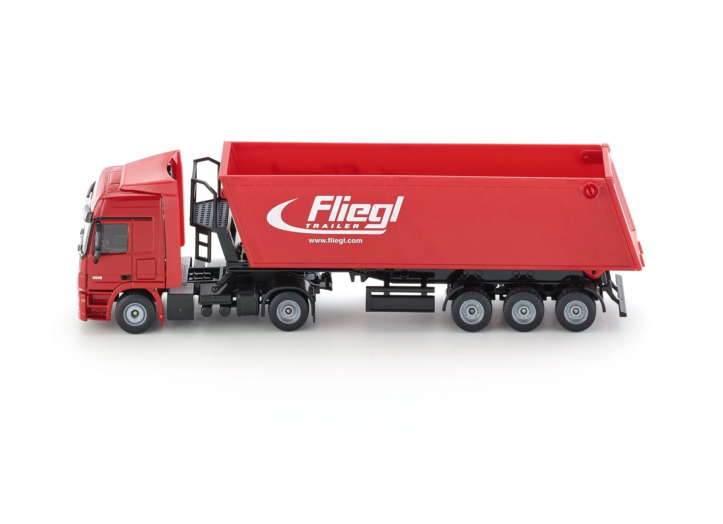 Siku 1:50 Mercedes Actros with Tip Trailer (Red) - Image 3
