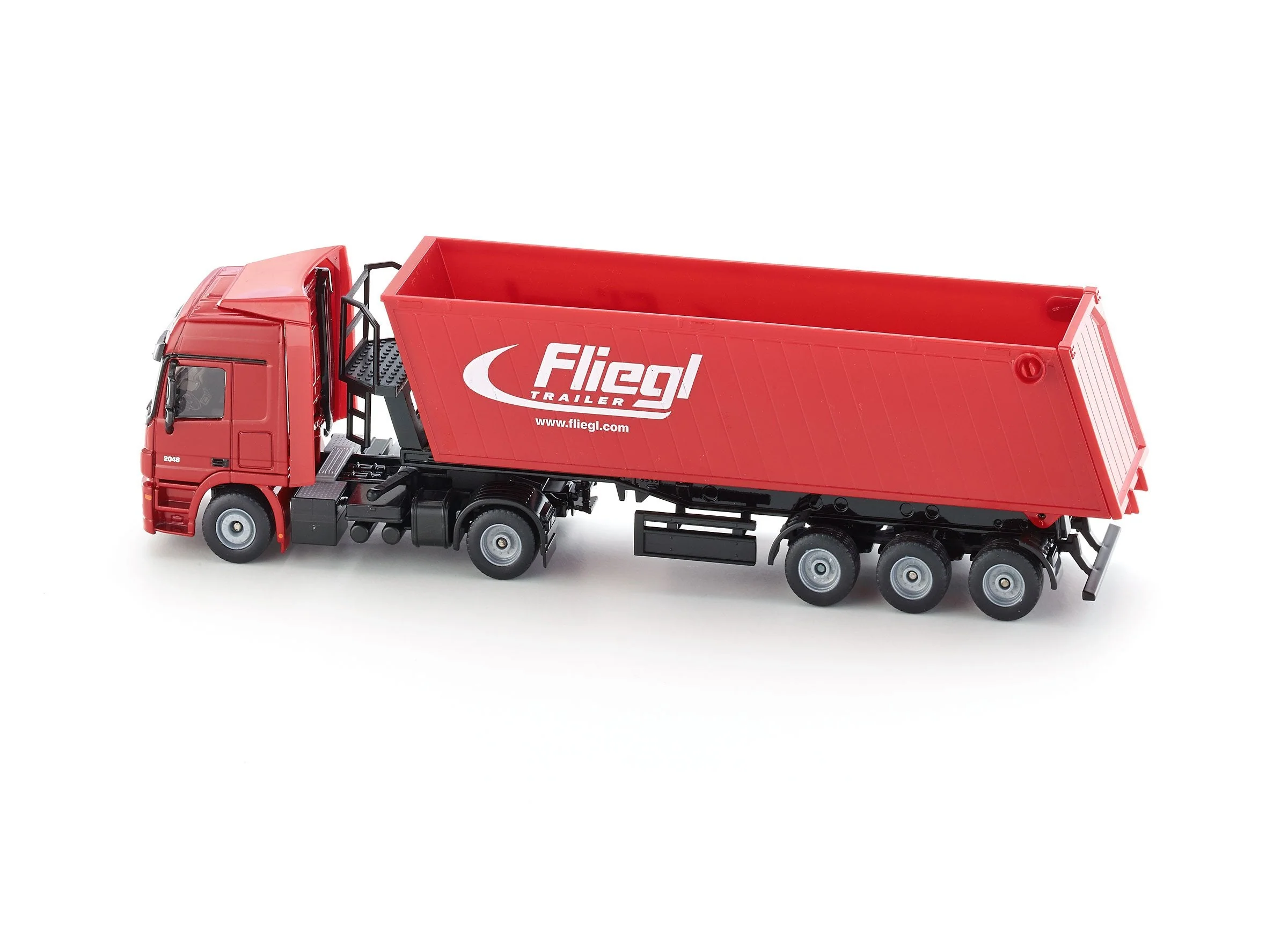 Siku 1:50 Mercedes Actros with Tip Trailer (Red) - Image 4