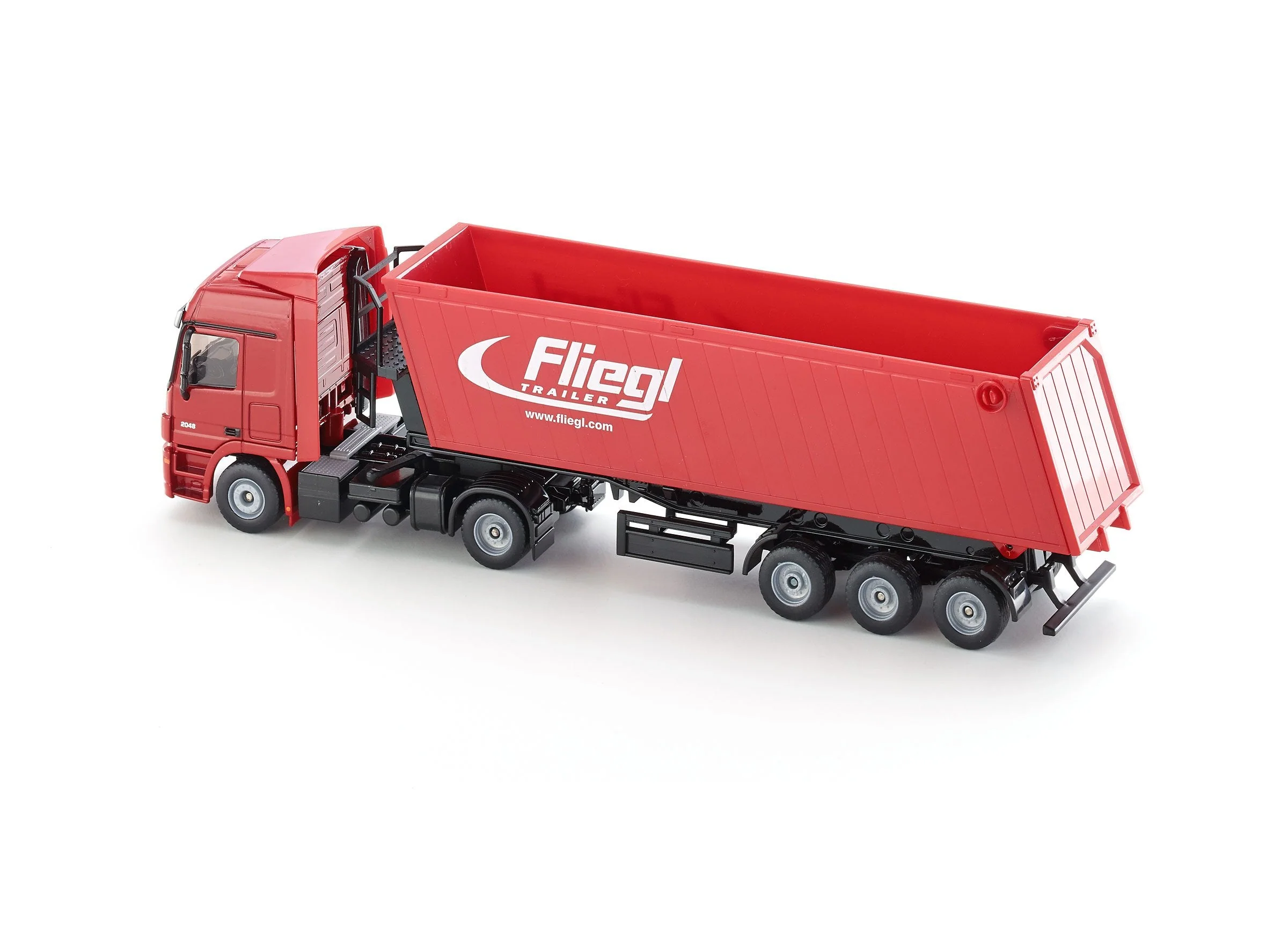 Siku 1:50 Mercedes Actros with Tip Trailer (Red) - Image 5