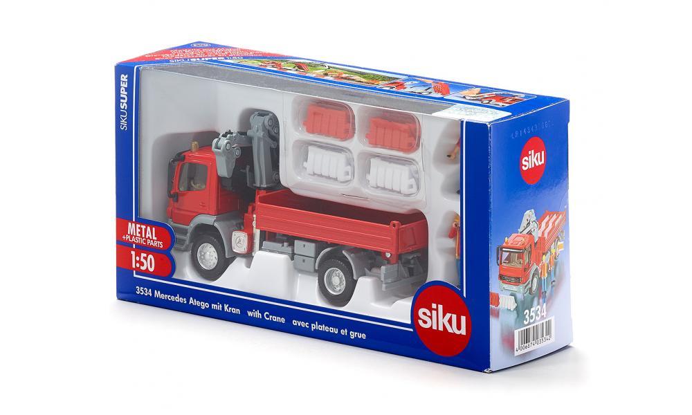 Siku 1:50 Mercedes Atego Truck with Crane - Image 2