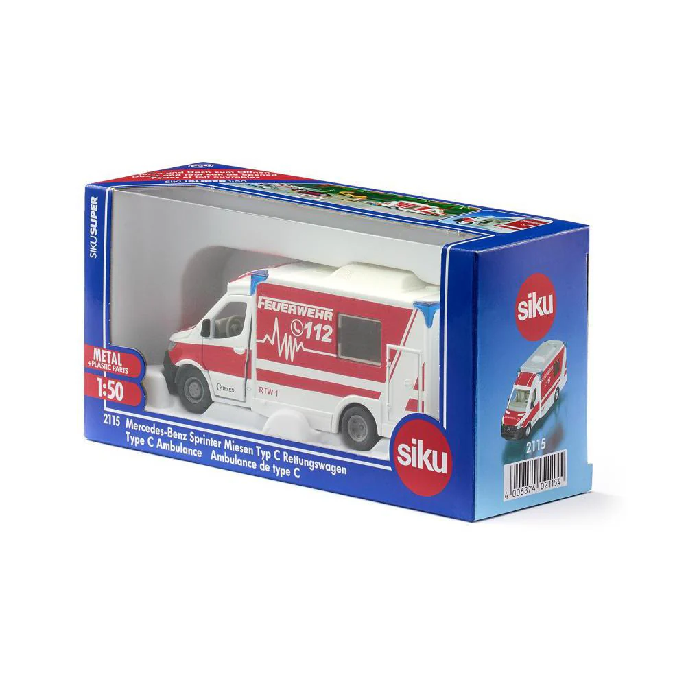 Siku 1:50 Mercedes-Benz Sprinter Miesen Type C Ambulance - Image 7