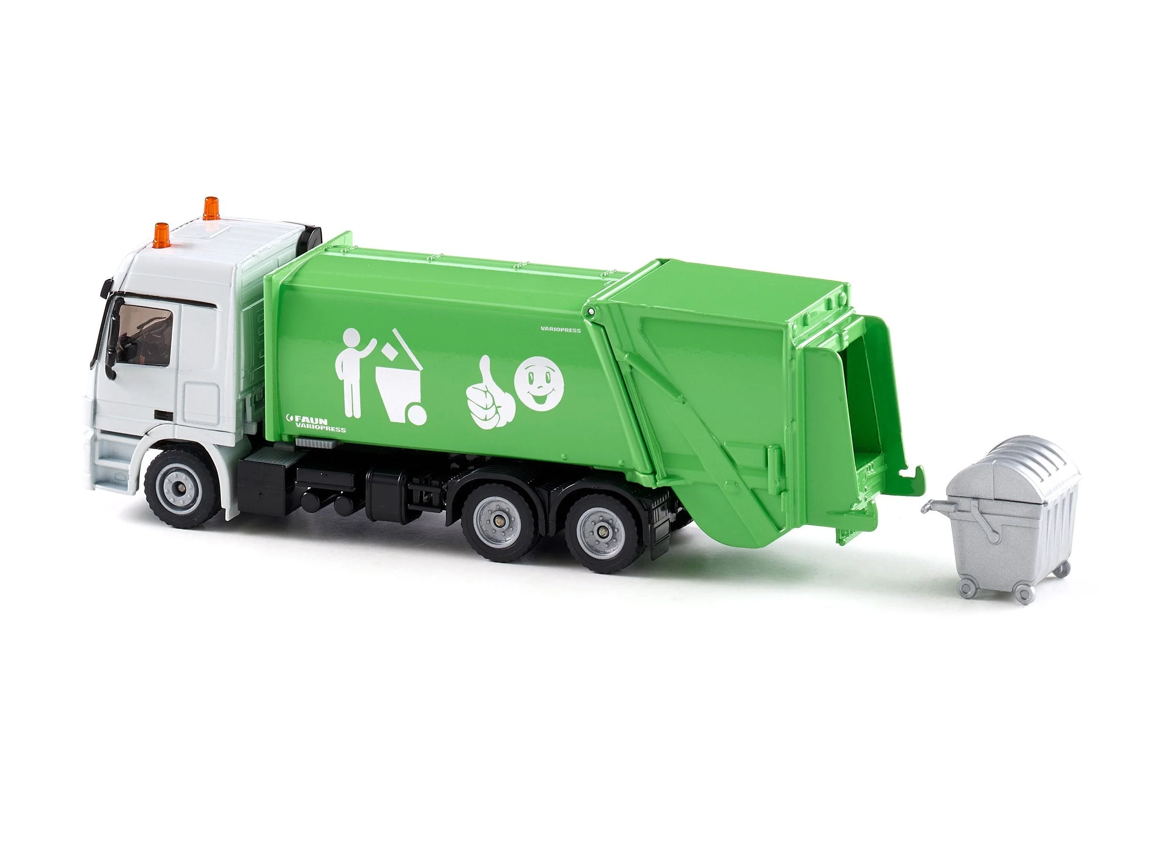Siku 1:50 Mercedes Rubbish Truck with Skip - Image 10