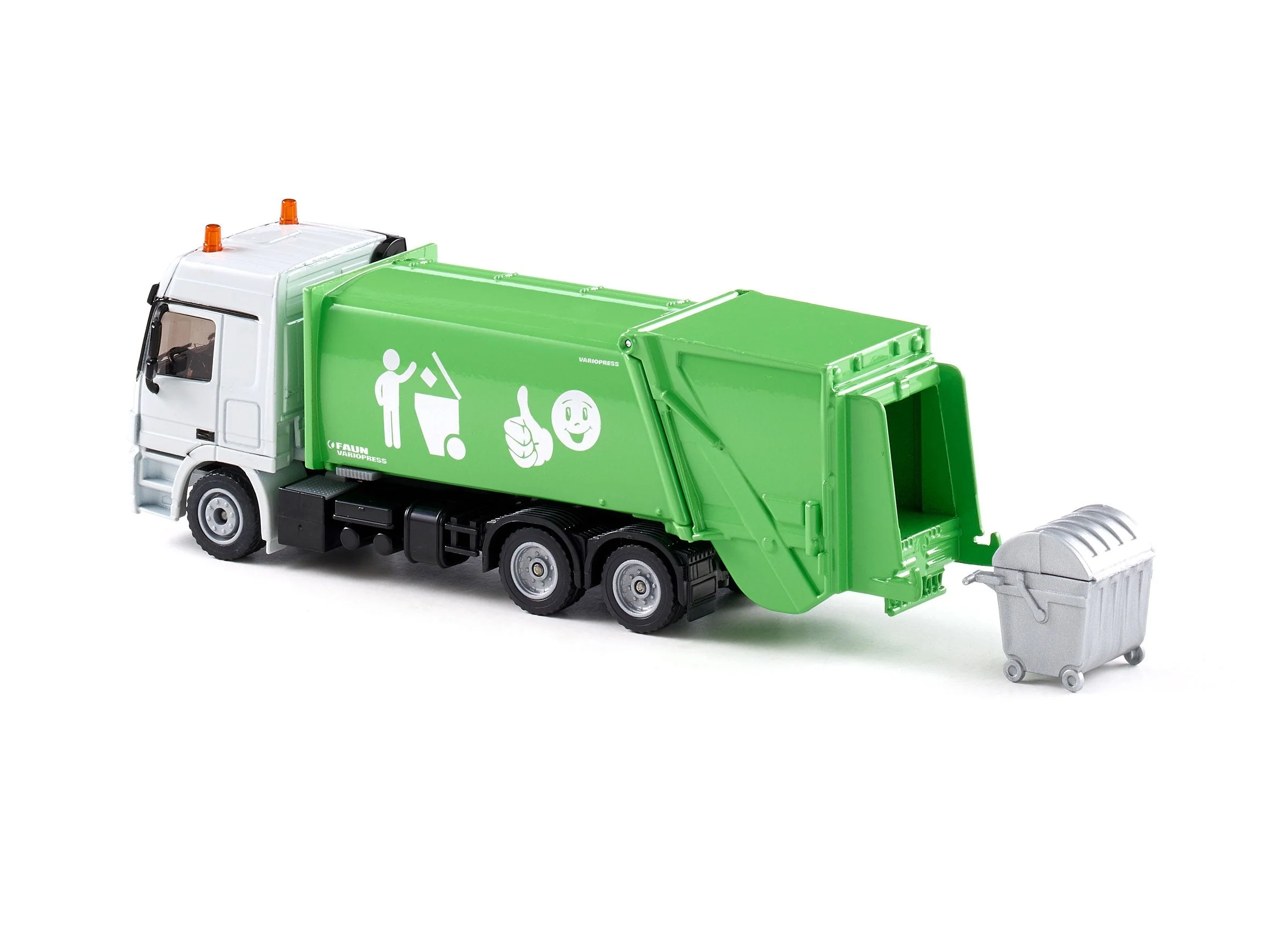 Siku 1:50 Mercedes Rubbish Truck with Skip - Image 11