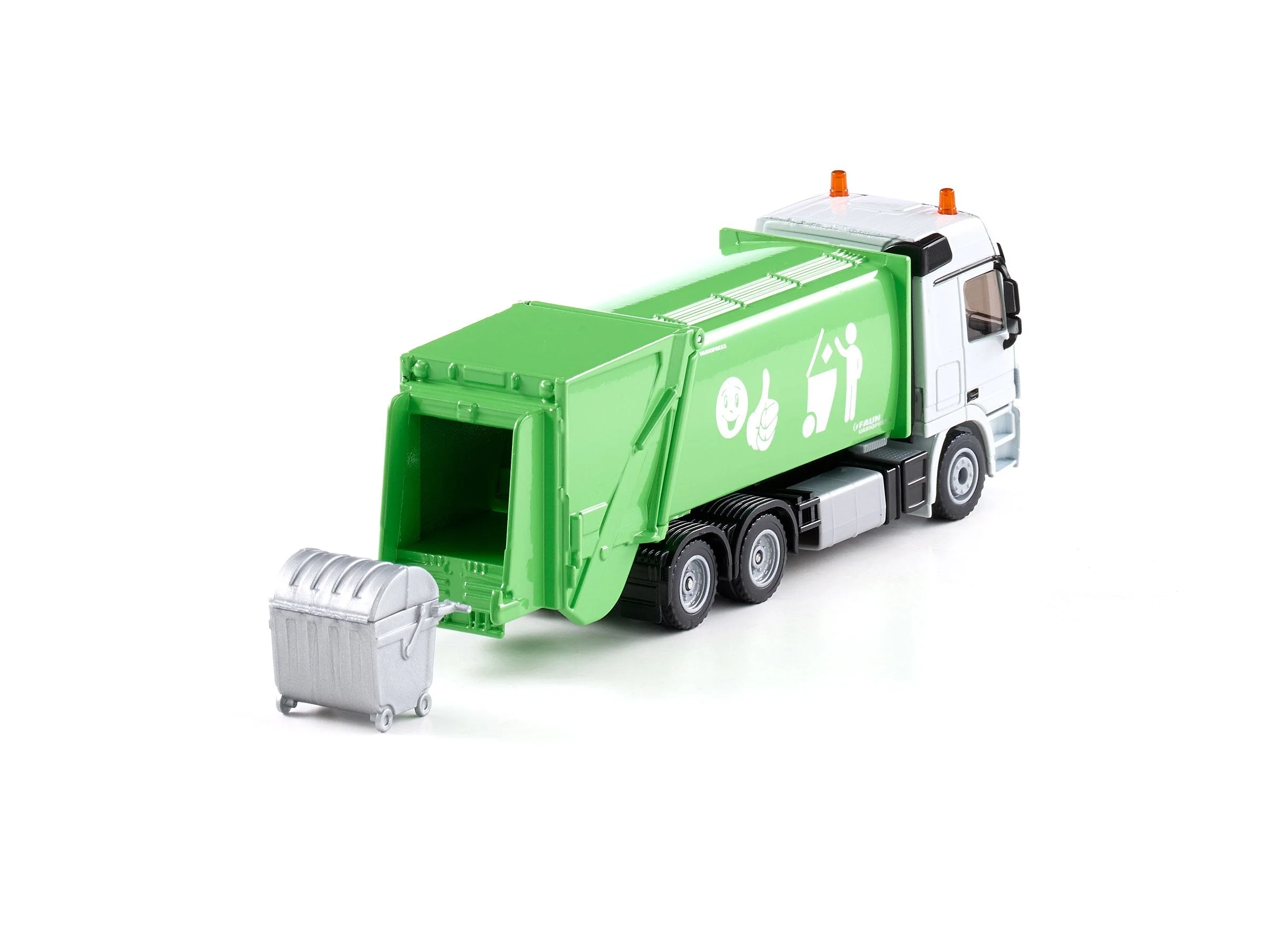 Siku 1:50 Mercedes Rubbish Truck with Skip - Image 19