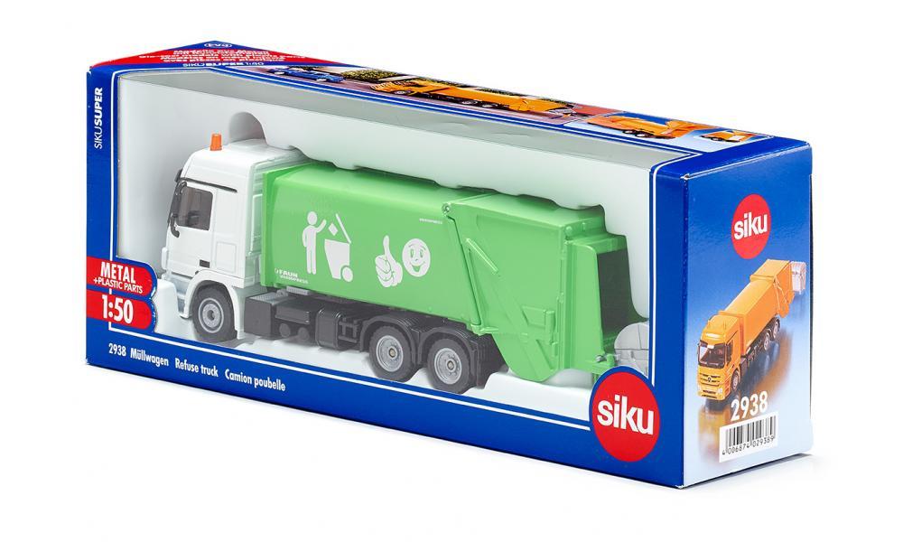 Siku 1:50 Mercedes Rubbish Truck with Skip - Image 2