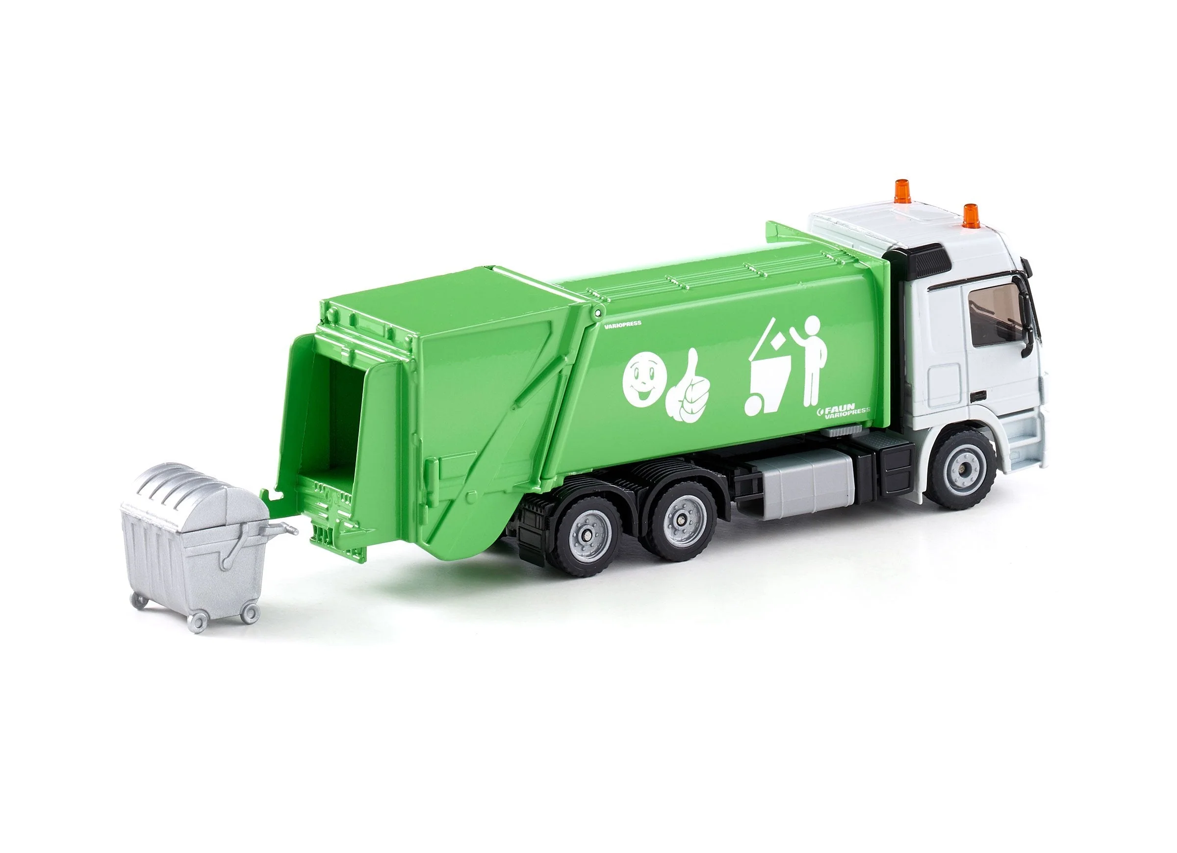 Siku 1:50 Mercedes Rubbish Truck with Skip - Image 21