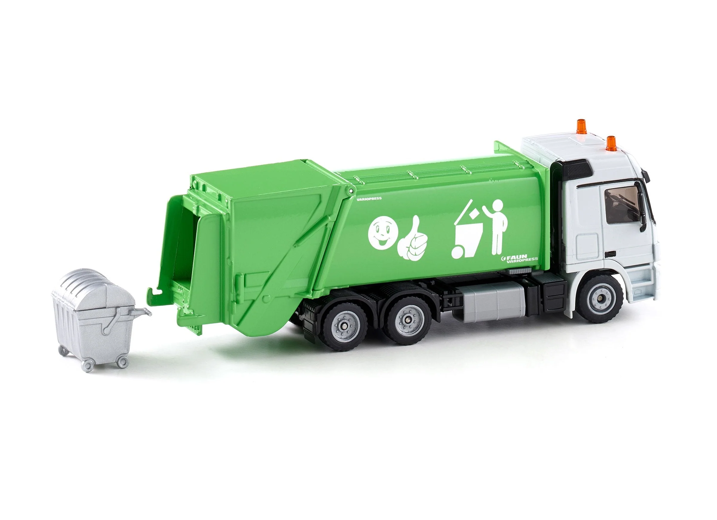 Siku 1:50 Mercedes Rubbish Truck with Skip - Image 22