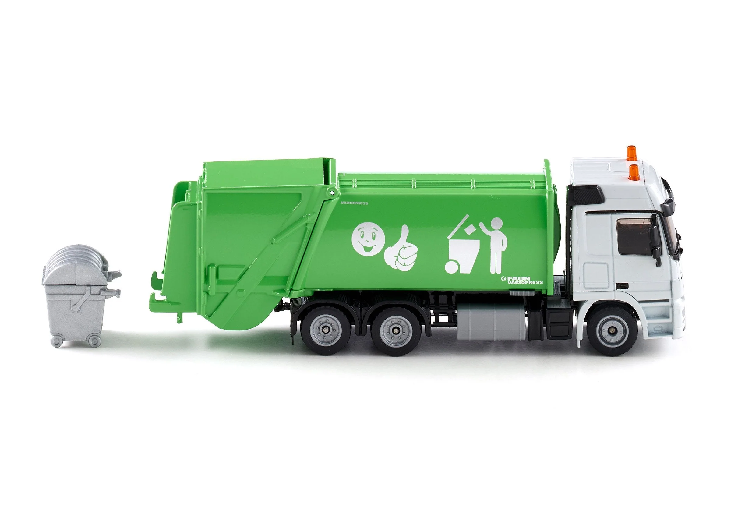 Siku 1:50 Mercedes Rubbish Truck with Skip - Image 24