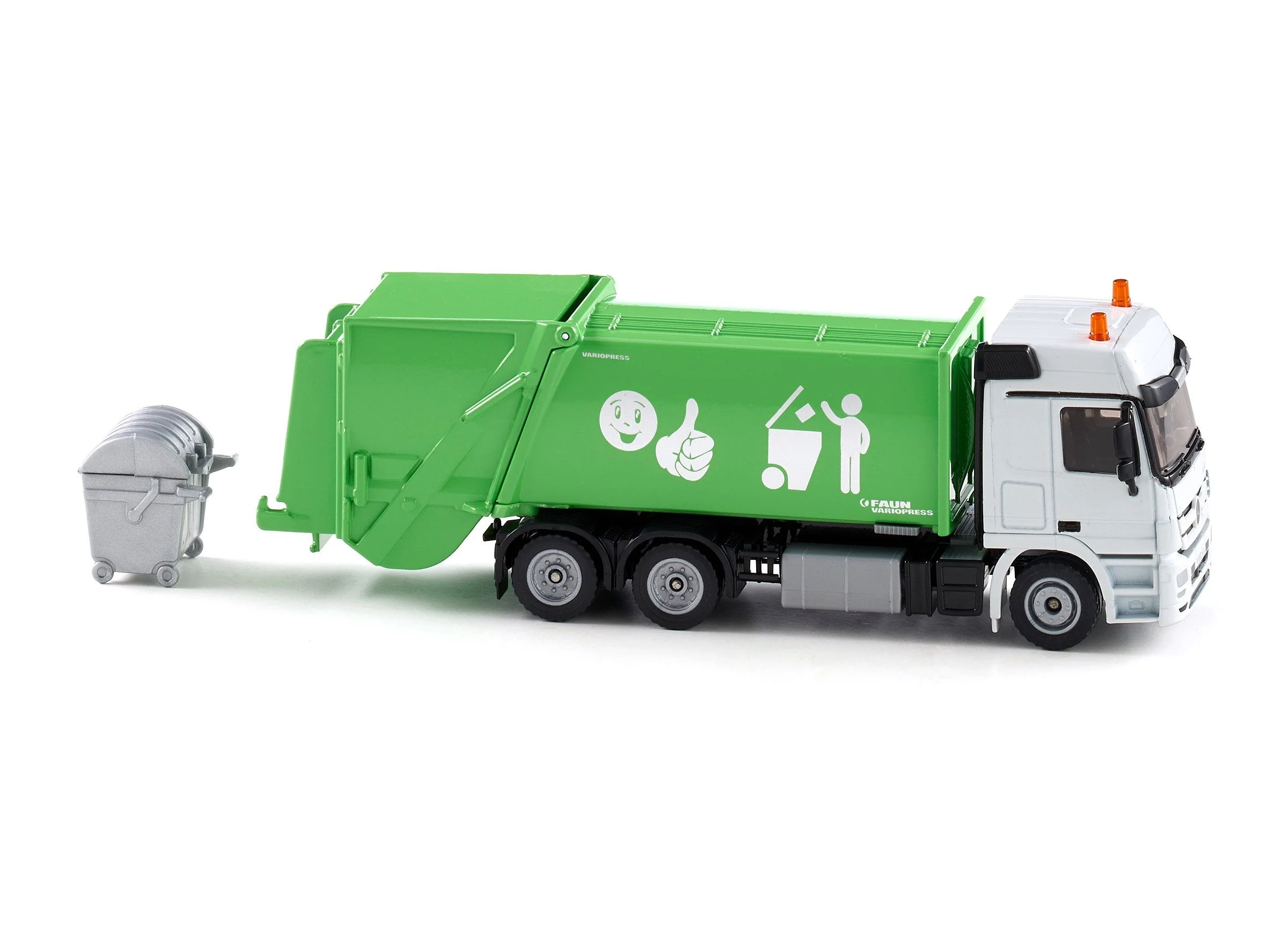 Siku 1:50 Mercedes Rubbish Truck with Skip - Image 25