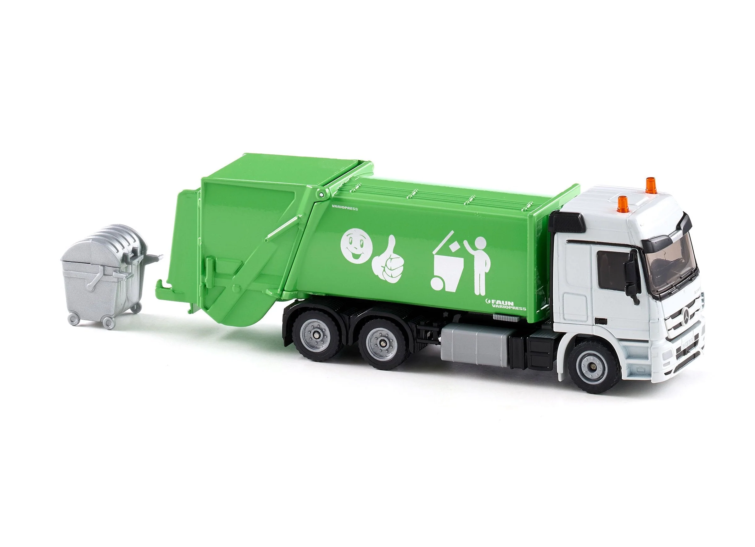 Siku 1:50 Mercedes Rubbish Truck with Skip - Image 26