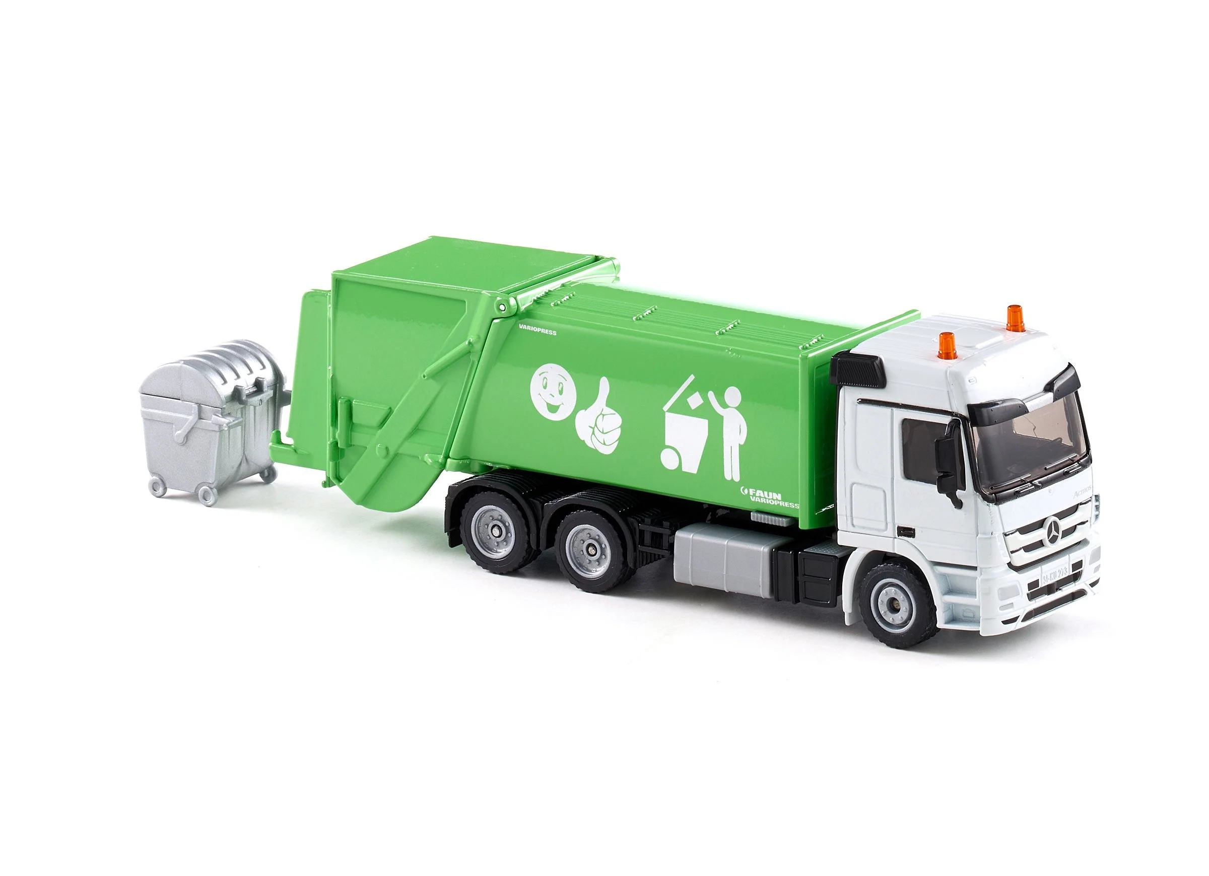 Siku 1:50 Mercedes Rubbish Truck with Skip - Image 27