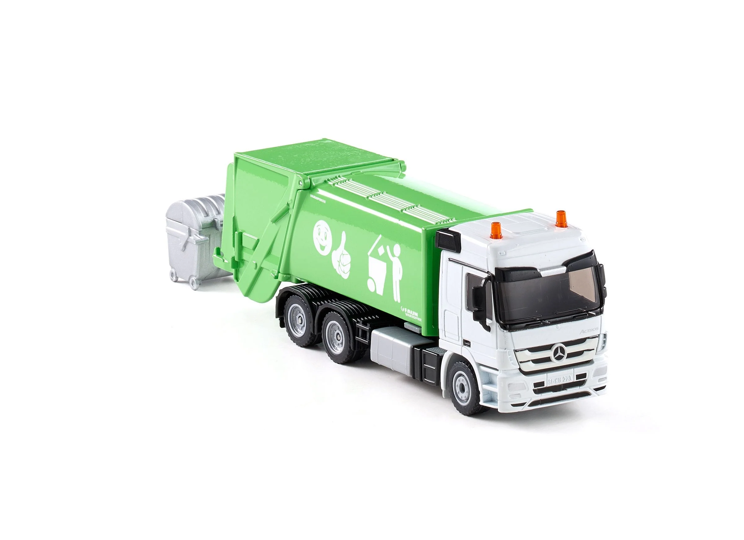 Siku 1:50 Mercedes Rubbish Truck with Skip - Image 29