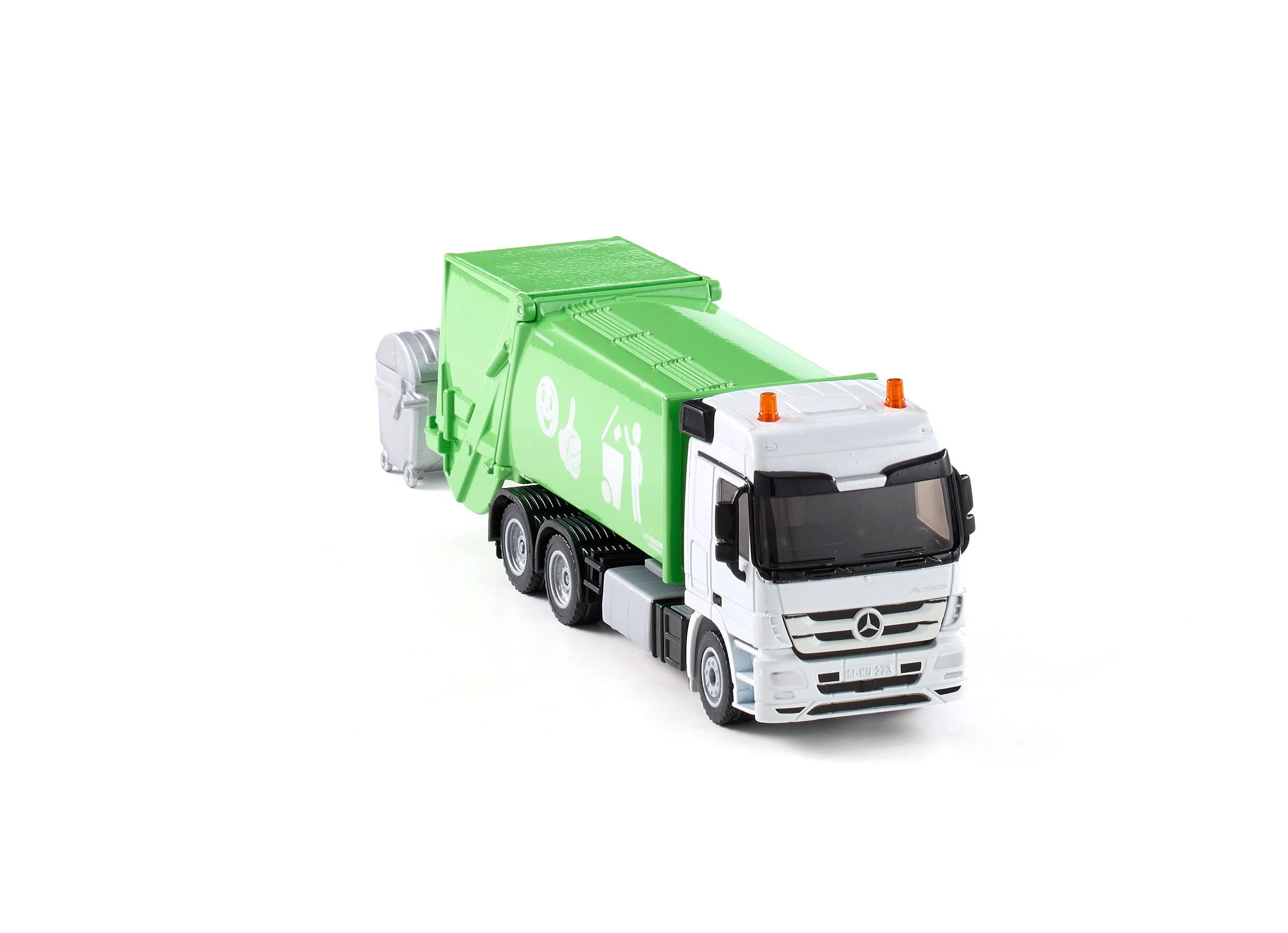 Siku 1:50 Mercedes Rubbish Truck with Skip - Image 30