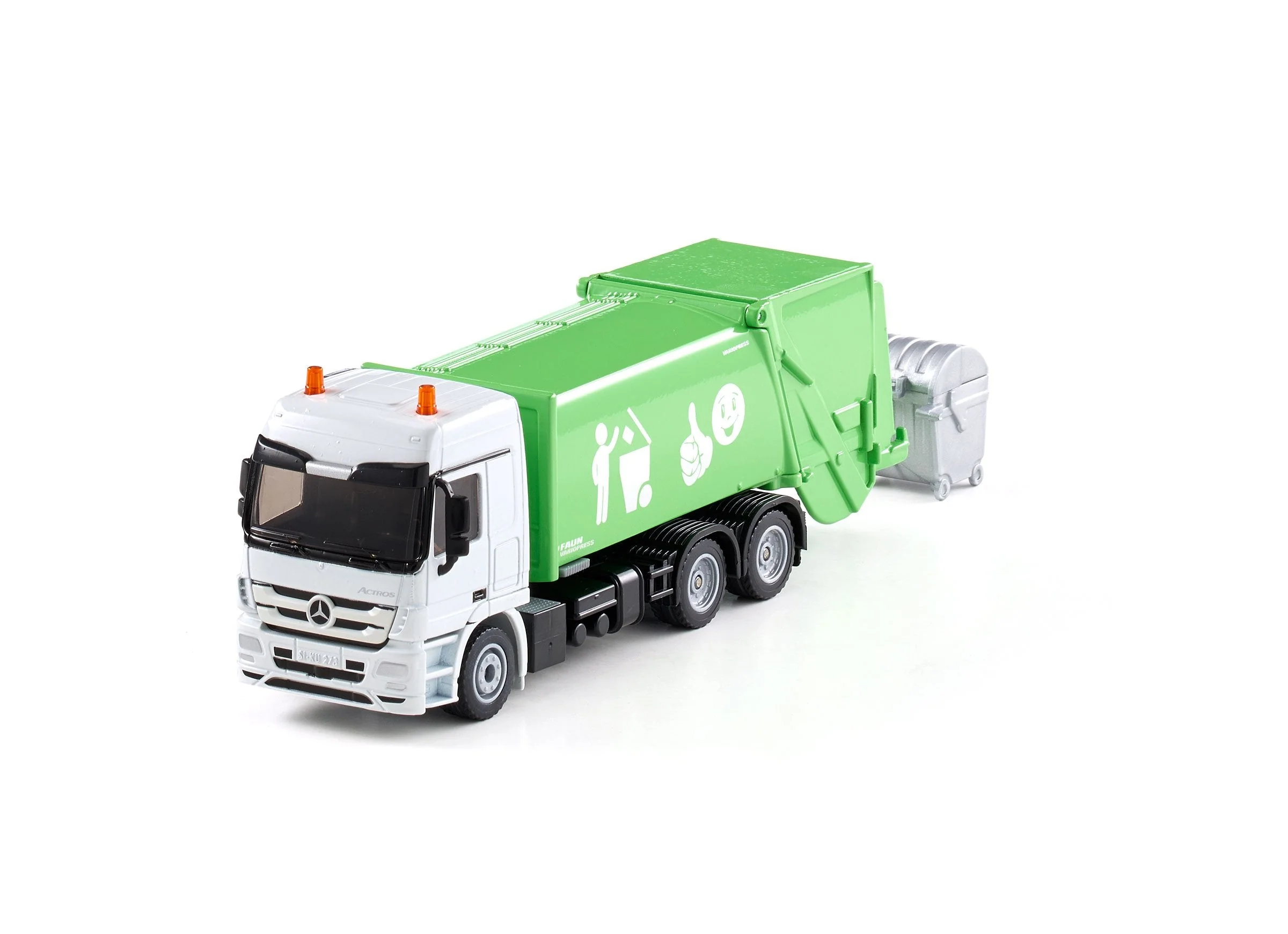 Siku 1:50 Mercedes Rubbish Truck with Skip - Image 35