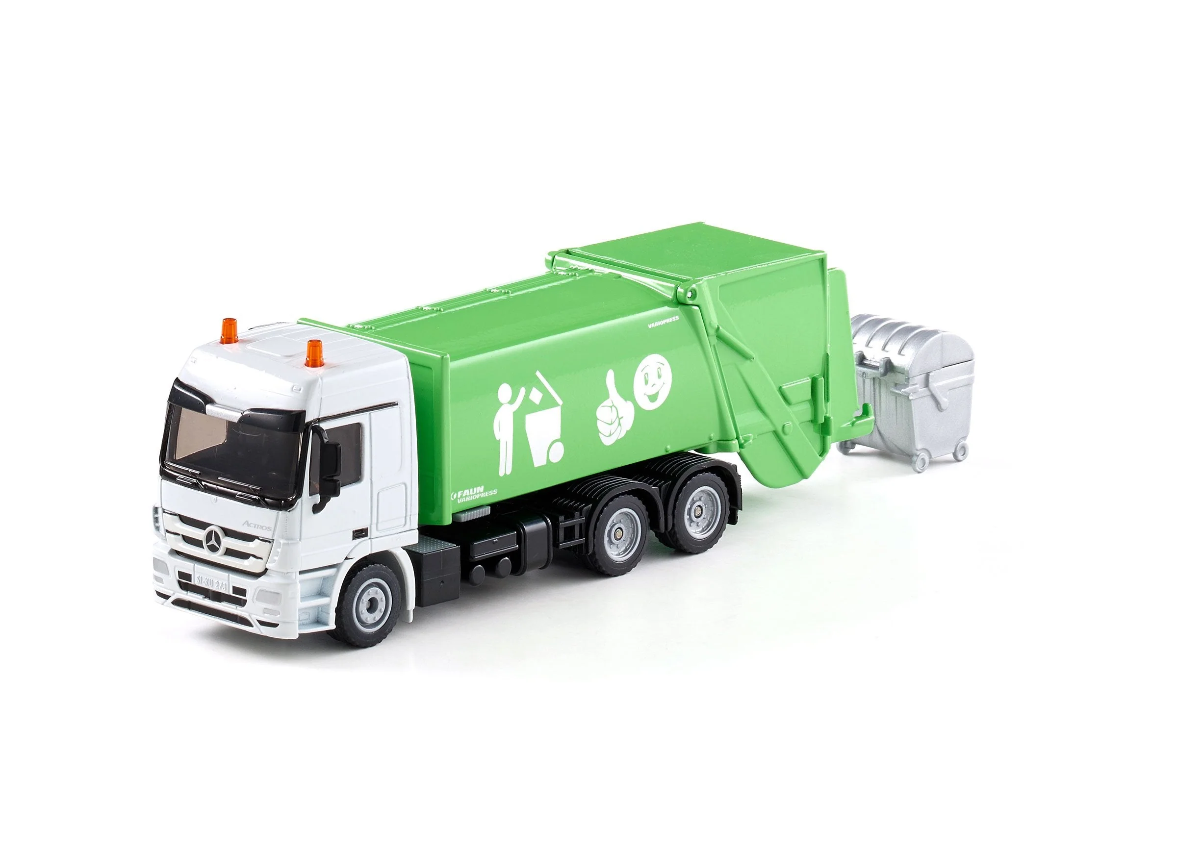 Siku 1:50 Mercedes Rubbish Truck with Skip - Image 36