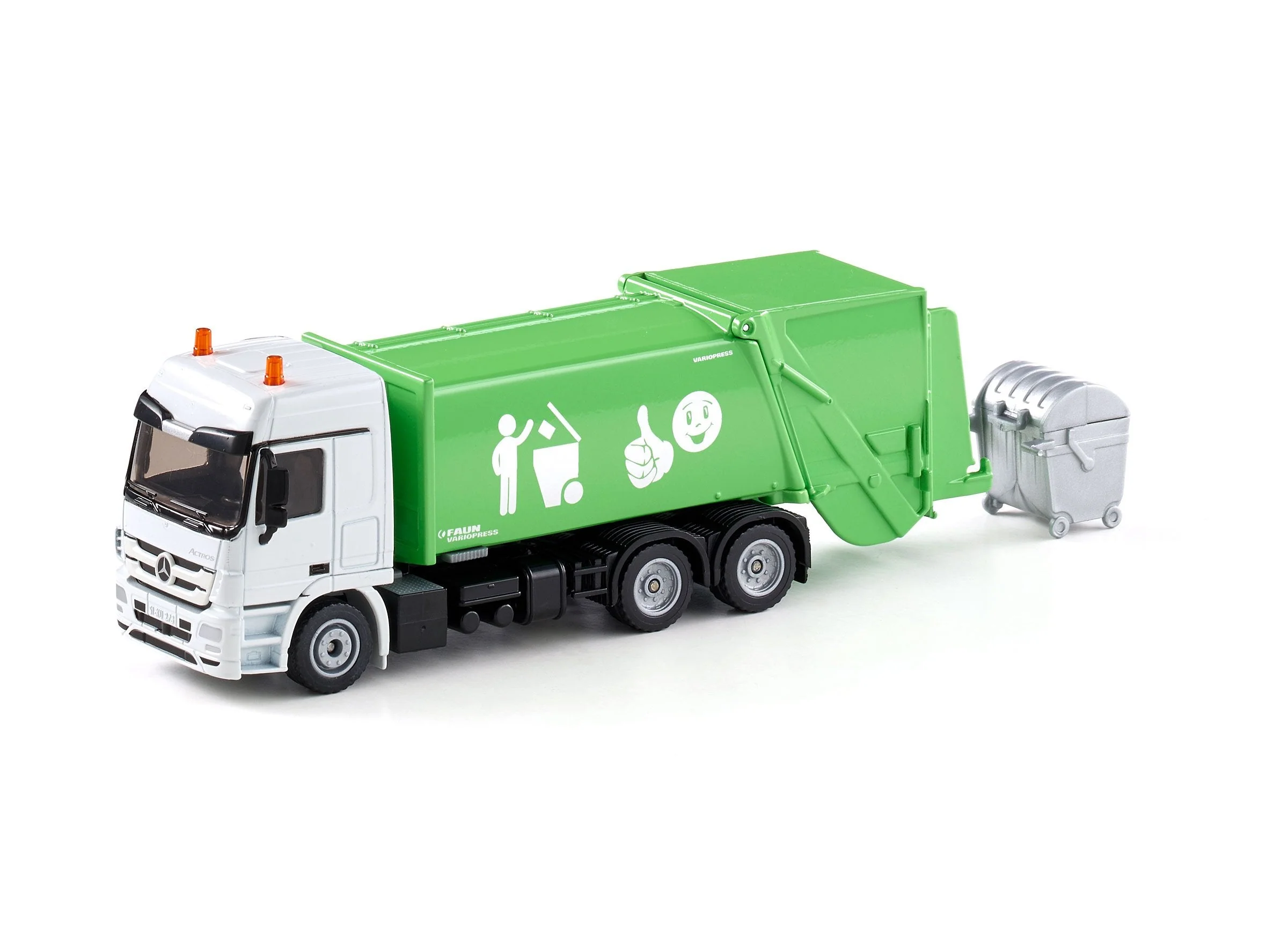Siku 1:50 Mercedes Rubbish Truck with Skip - Image 37