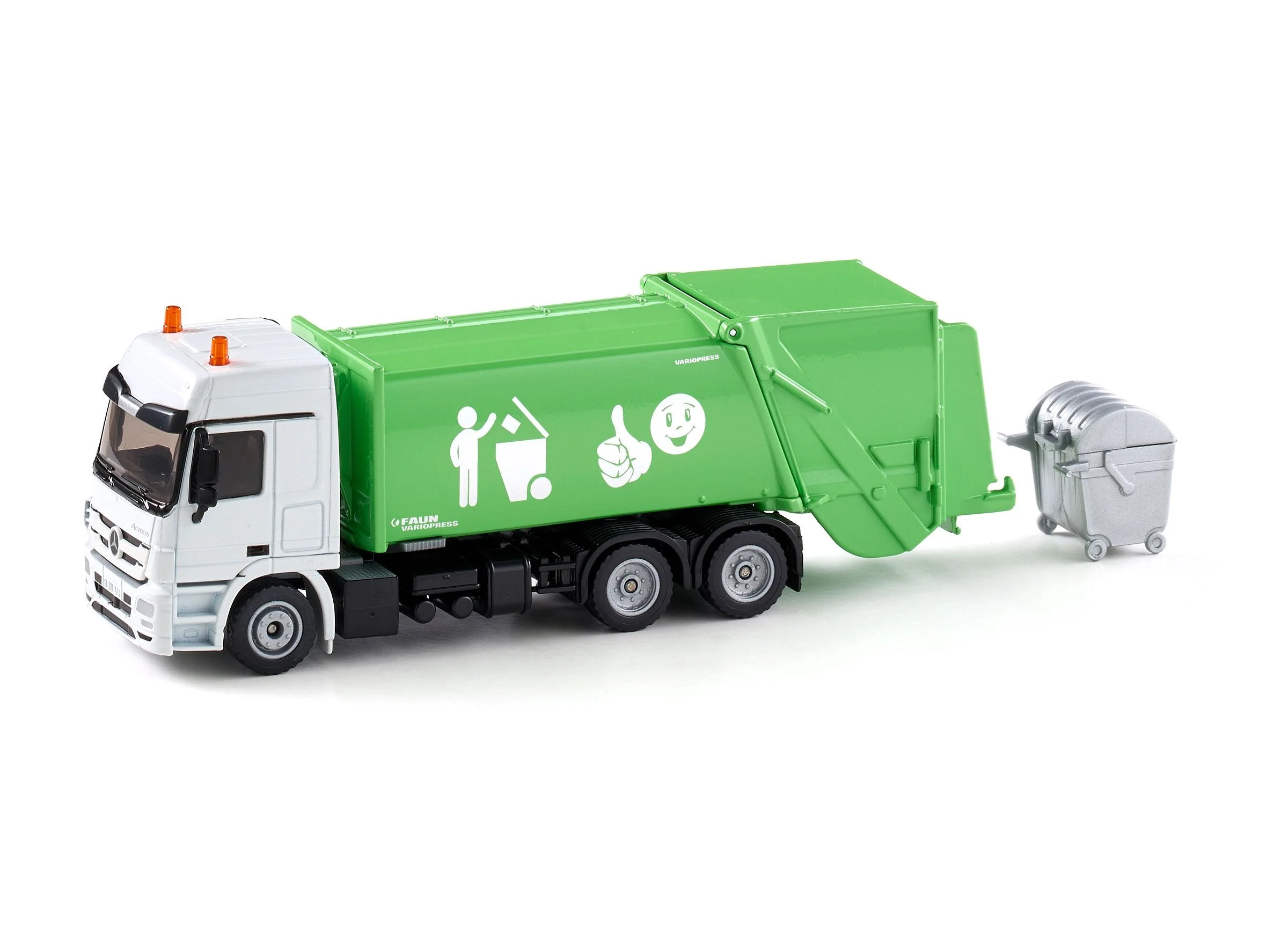 Siku 1:50 Mercedes Rubbish Truck with Skip - Image 38