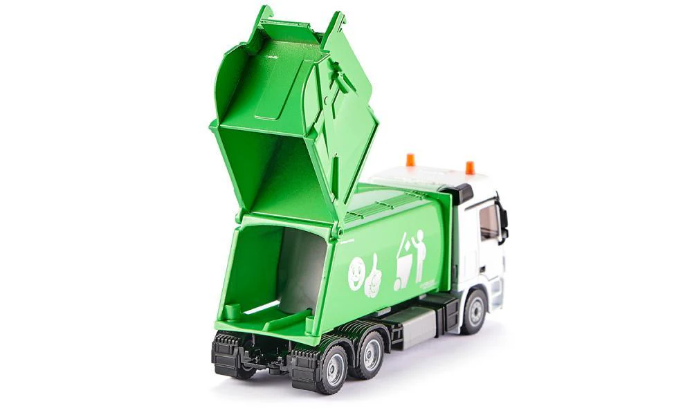 Siku 1:50 Mercedes Rubbish Truck with Skip - Image 6