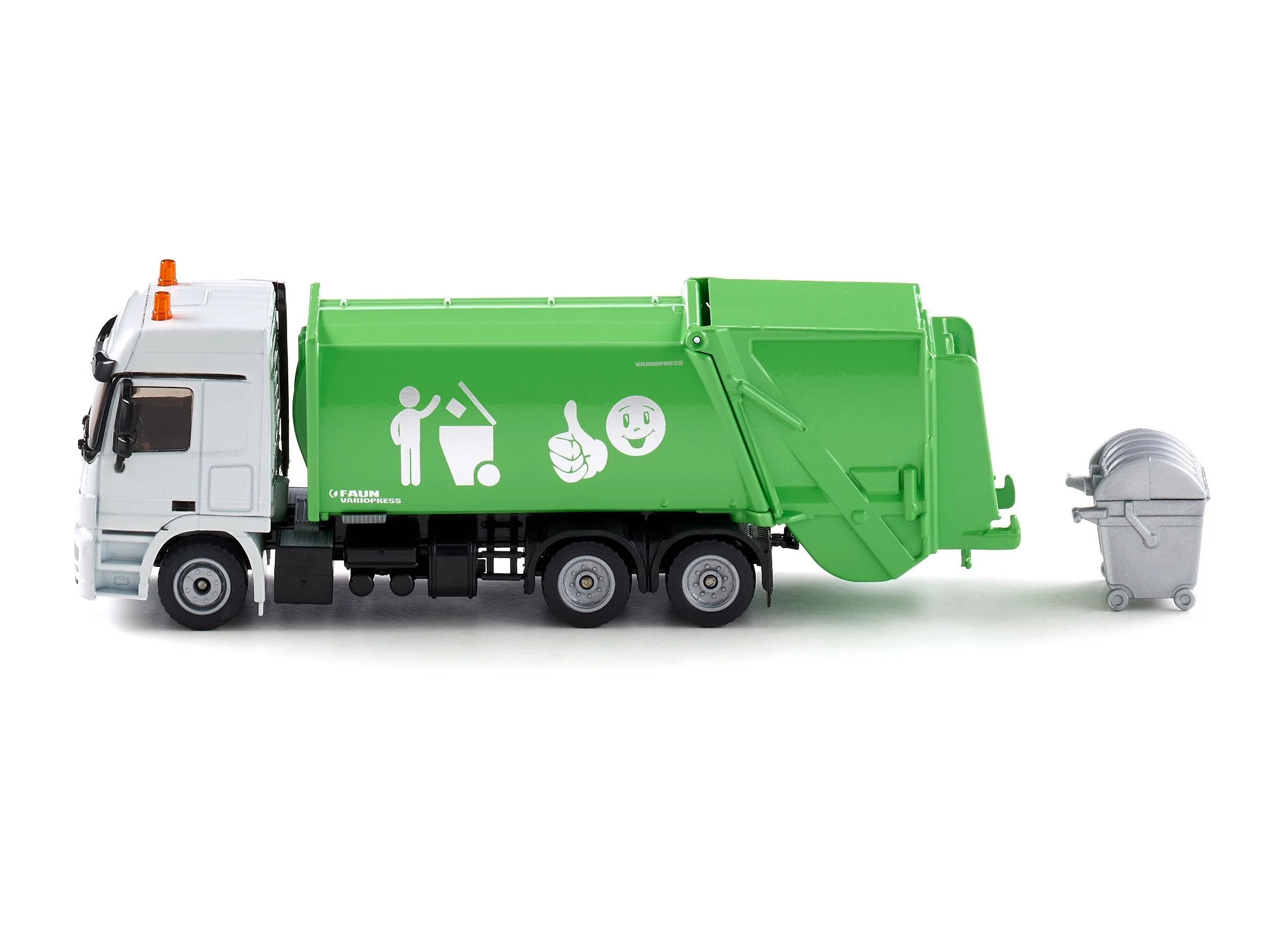 Siku 1:50 Mercedes Rubbish Truck with Skip - Image 8