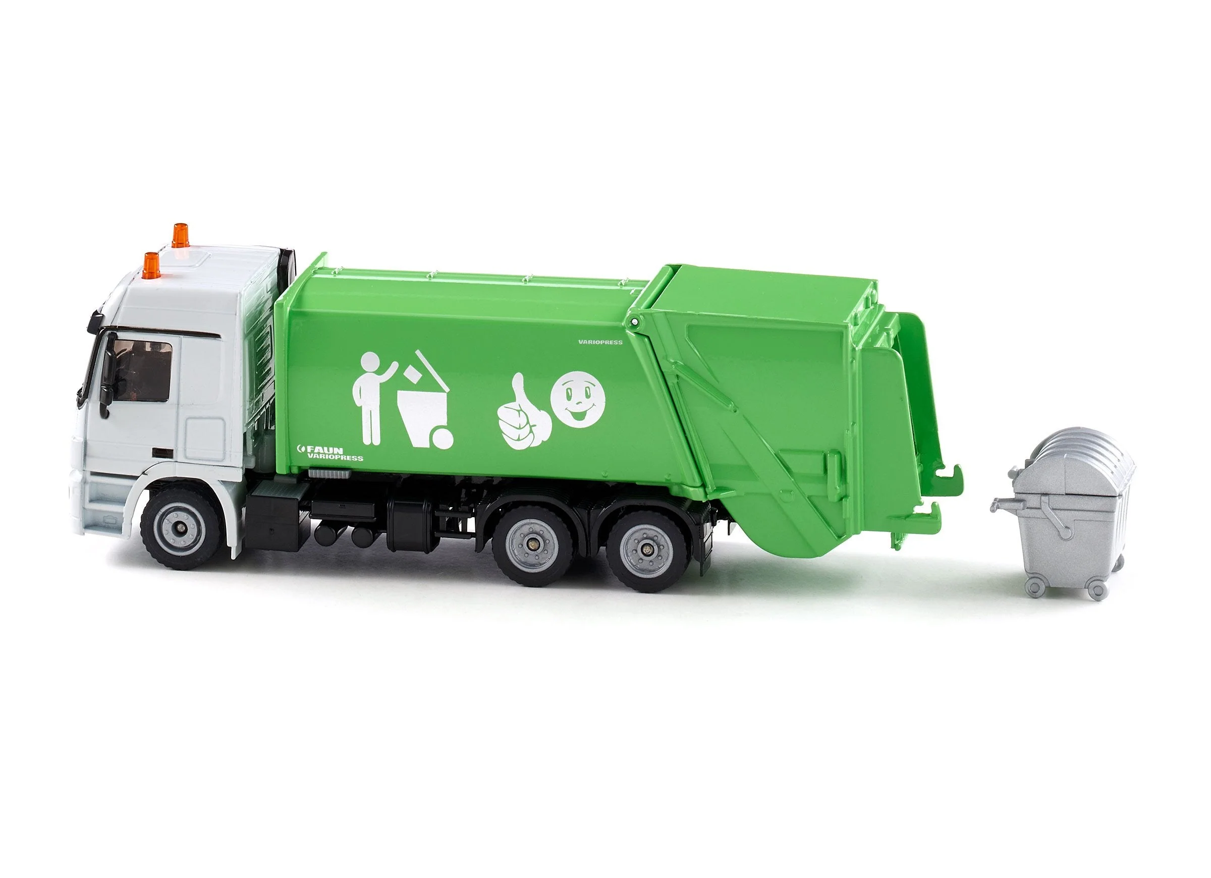Siku 1:50 Mercedes Rubbish Truck with Skip - Image 9