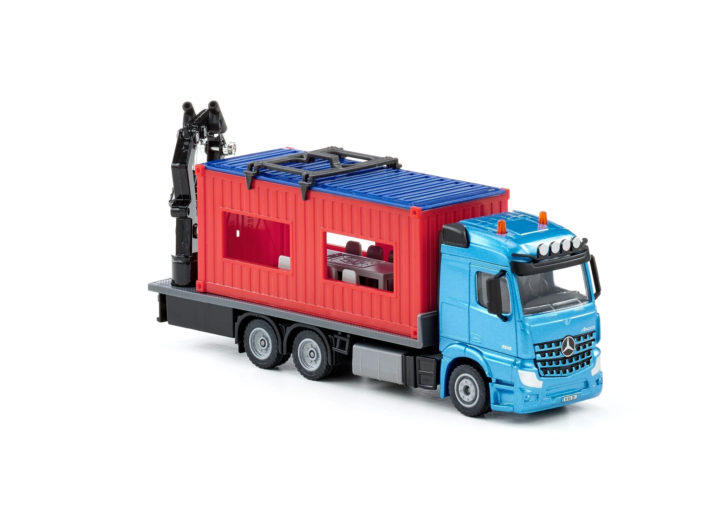 Siku 1:50 Mercedes Truck with Portable Container - Image 28