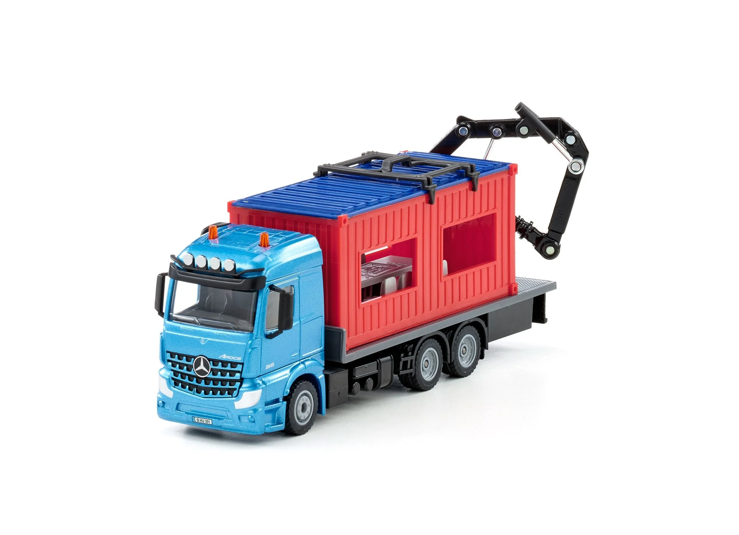 Siku 1:50 Mercedes Truck with Portable Container - Image 35
