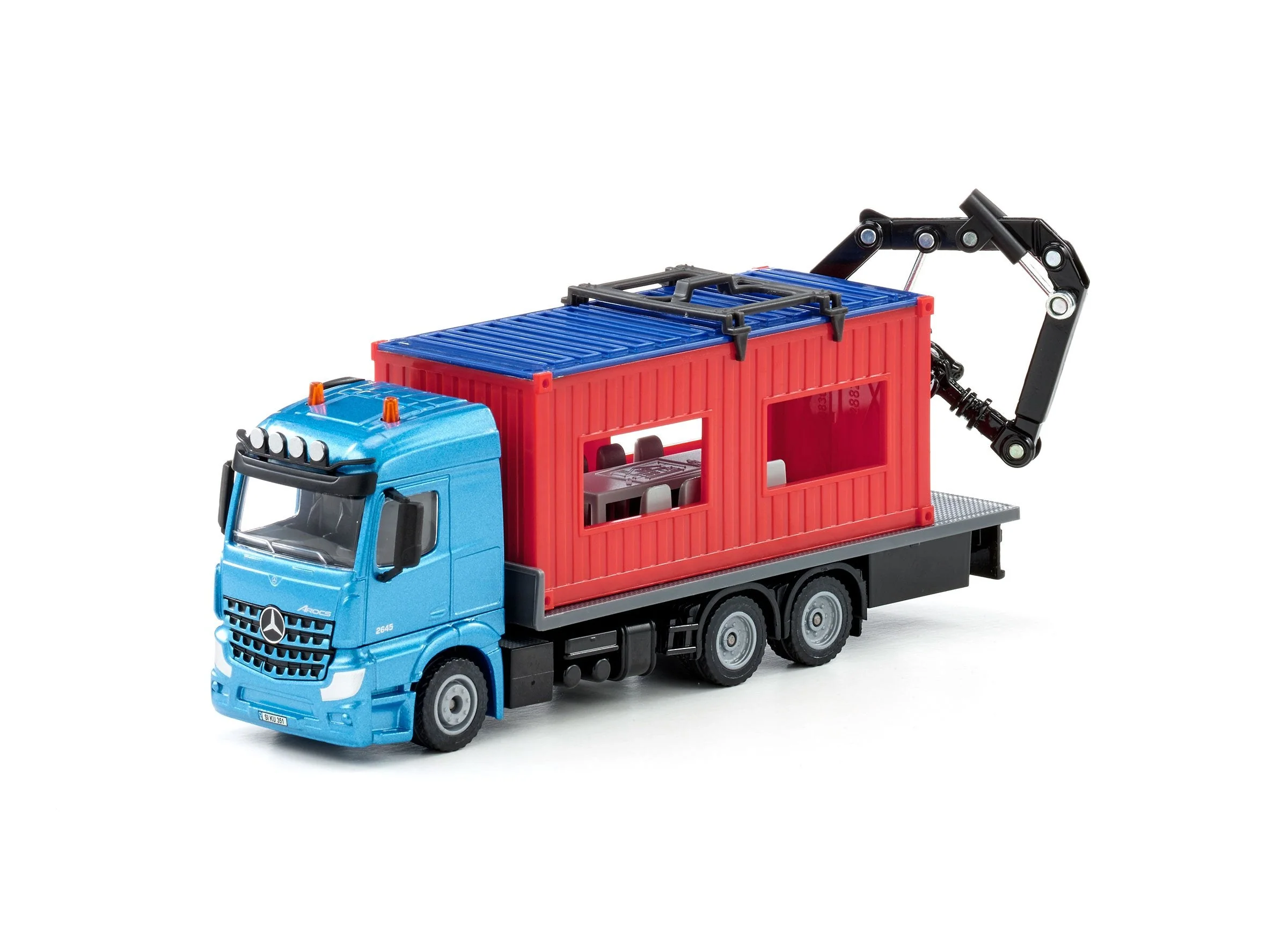 Siku 1:50 Mercedes Truck with Portable Container - Image 36