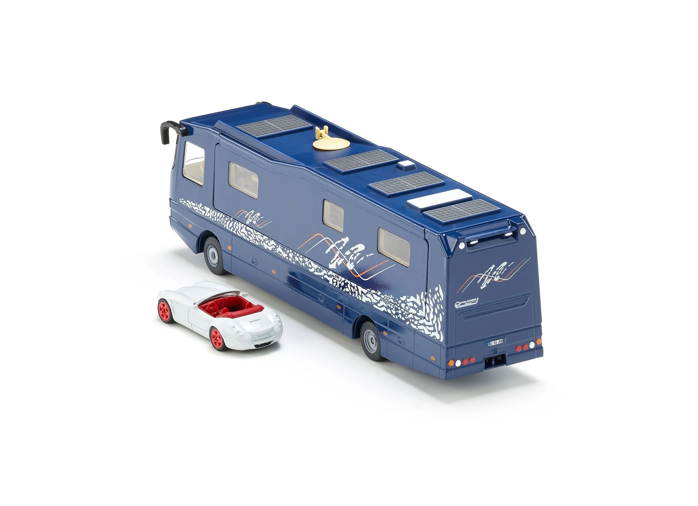 Siku 1:50 Volkner Mobil Bus with Roadster - Image 13