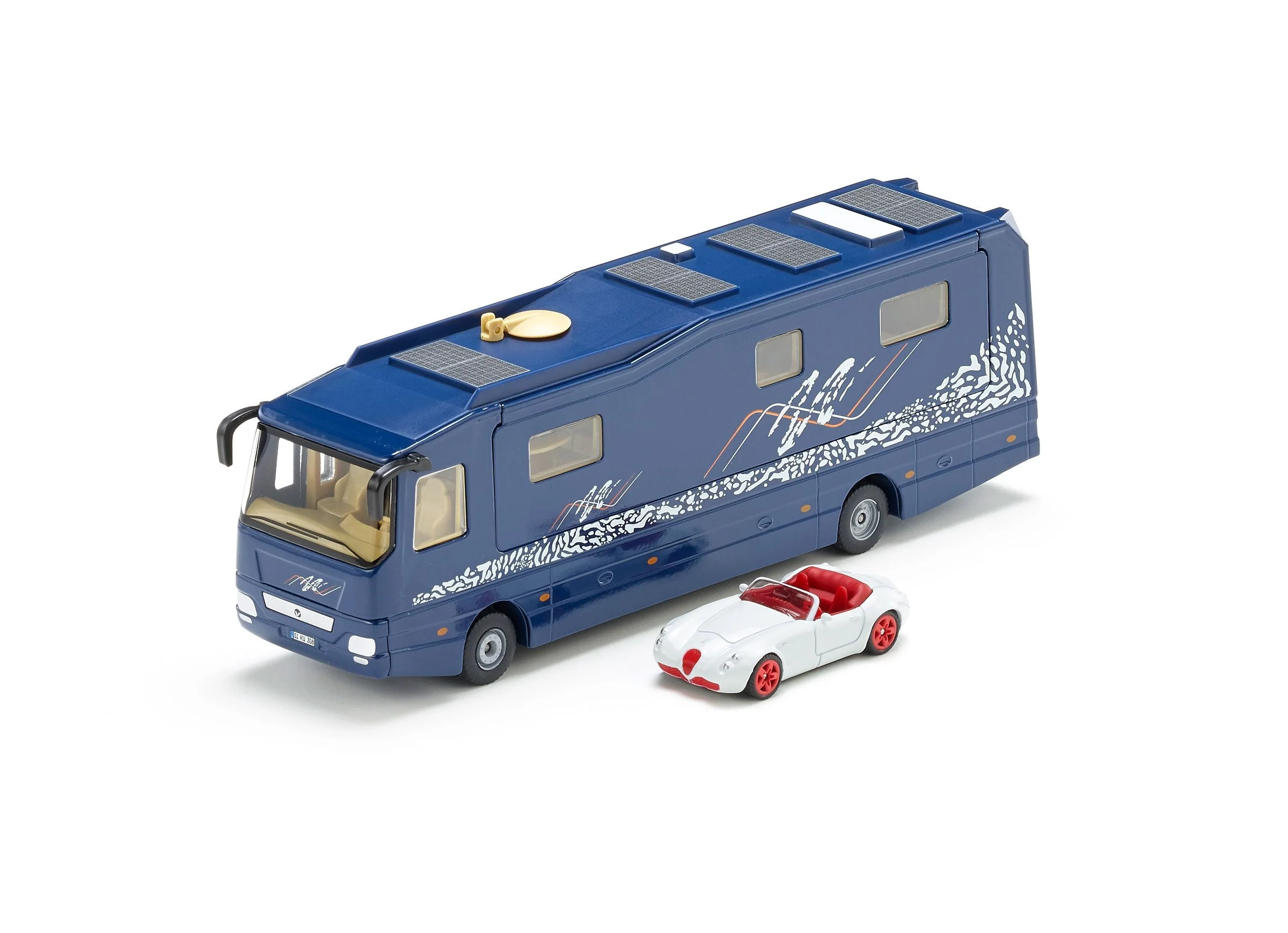Siku 1:50 Volkner Mobil Bus with Roadster - Image 36