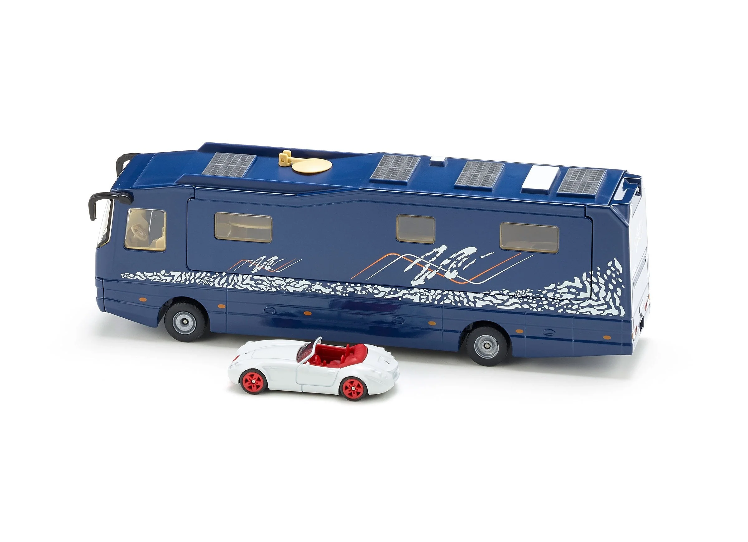 Siku 1:50 Volkner Mobil Bus with Roadster - Image 9