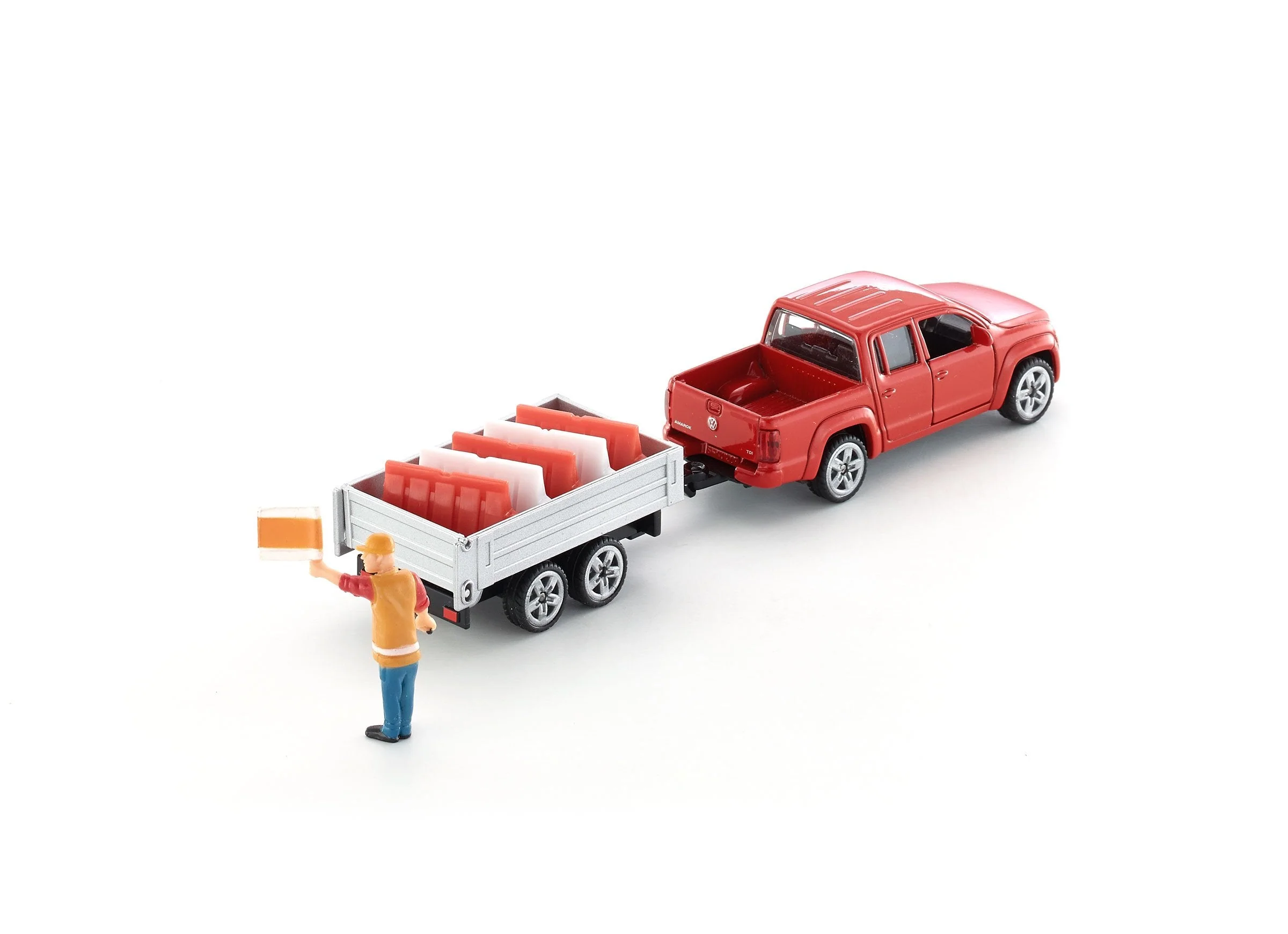 Siku 1:55 VW Amarok Pick-Up with Trailer - Image 15