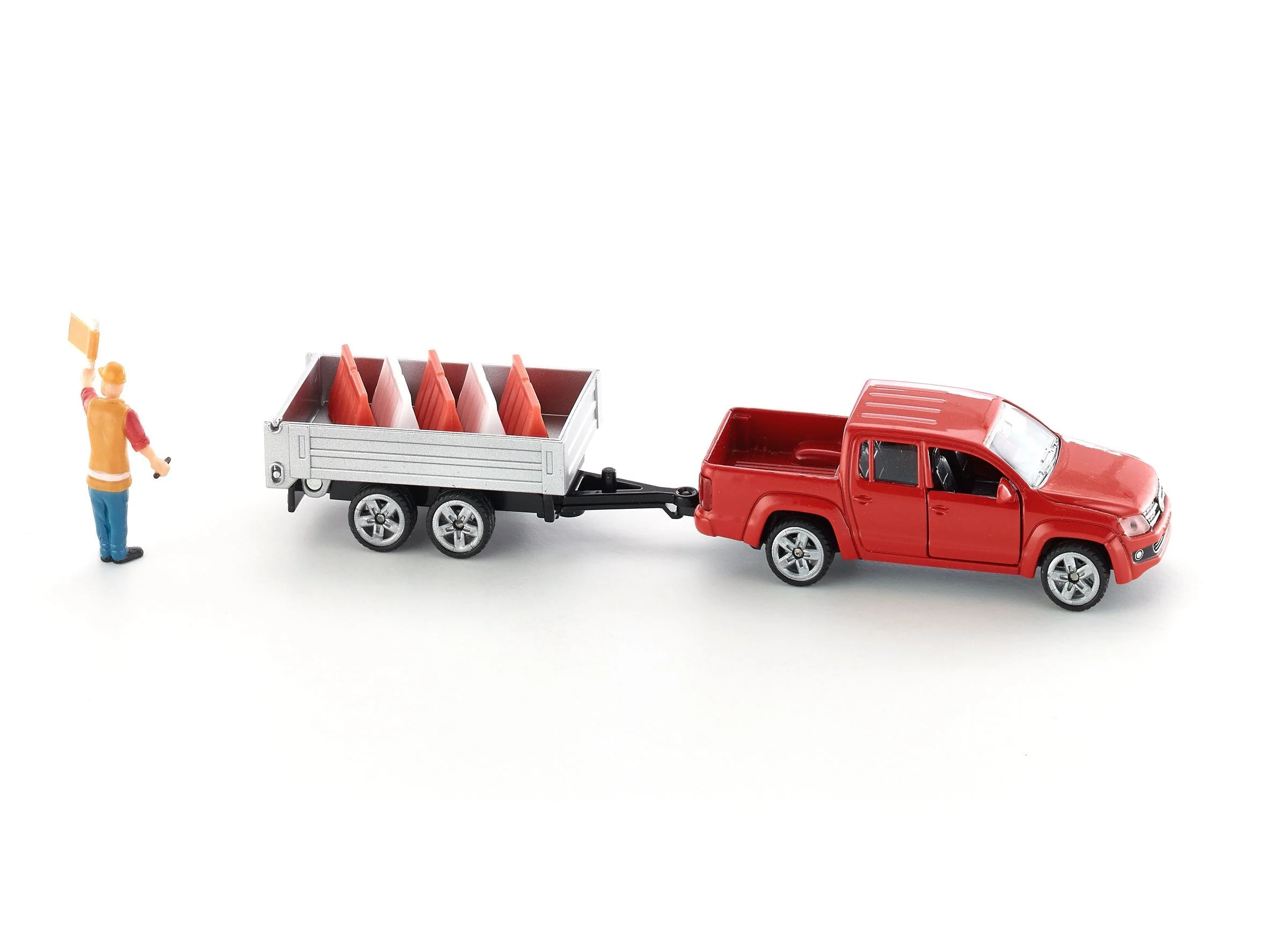 Siku 1:55 VW Amarok Pick-Up with Trailer - Image 20