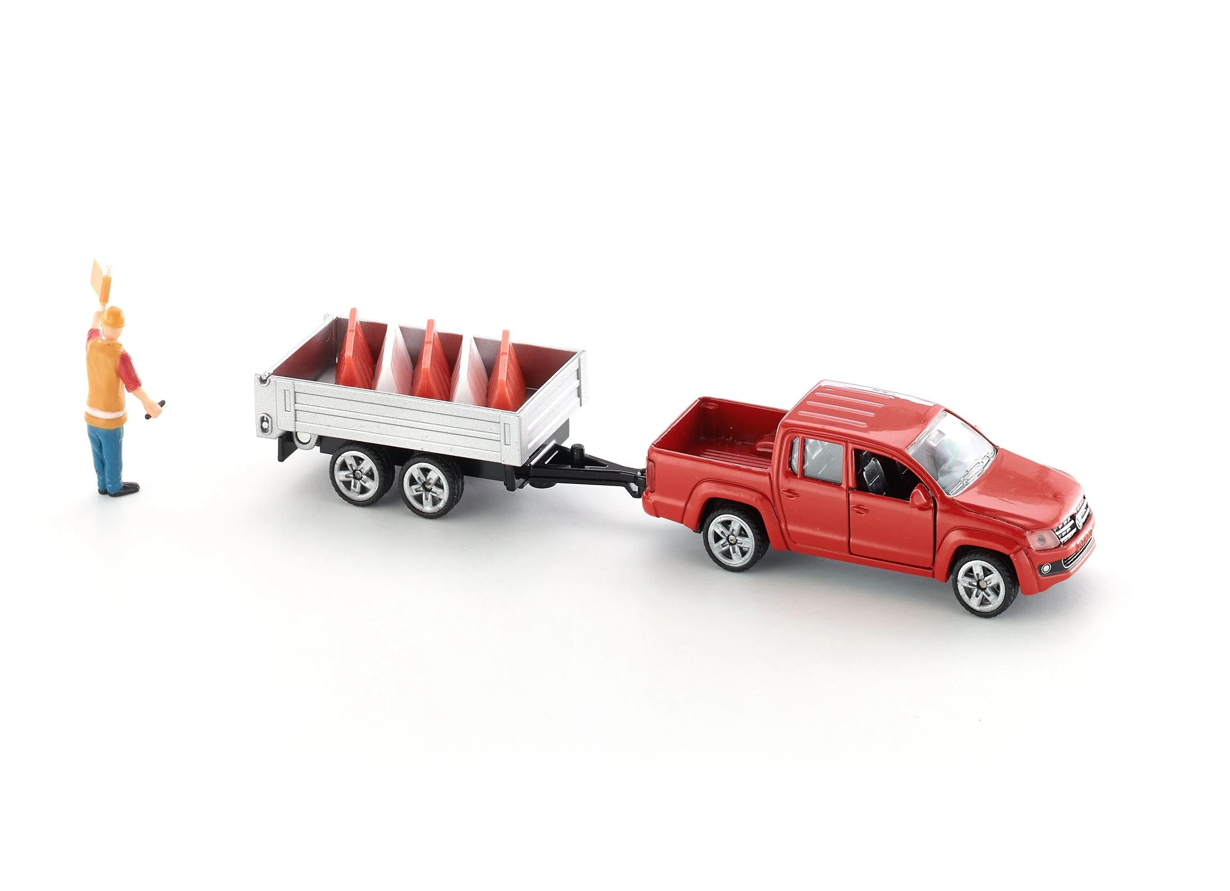 Siku 1:55 VW Amarok Pick-Up with Trailer - Image 21