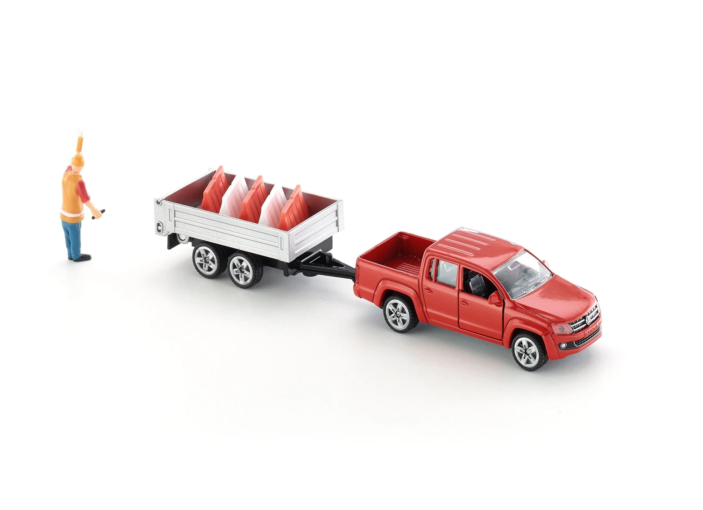 Siku 1:55 VW Amarok Pick-Up with Trailer - Image 22