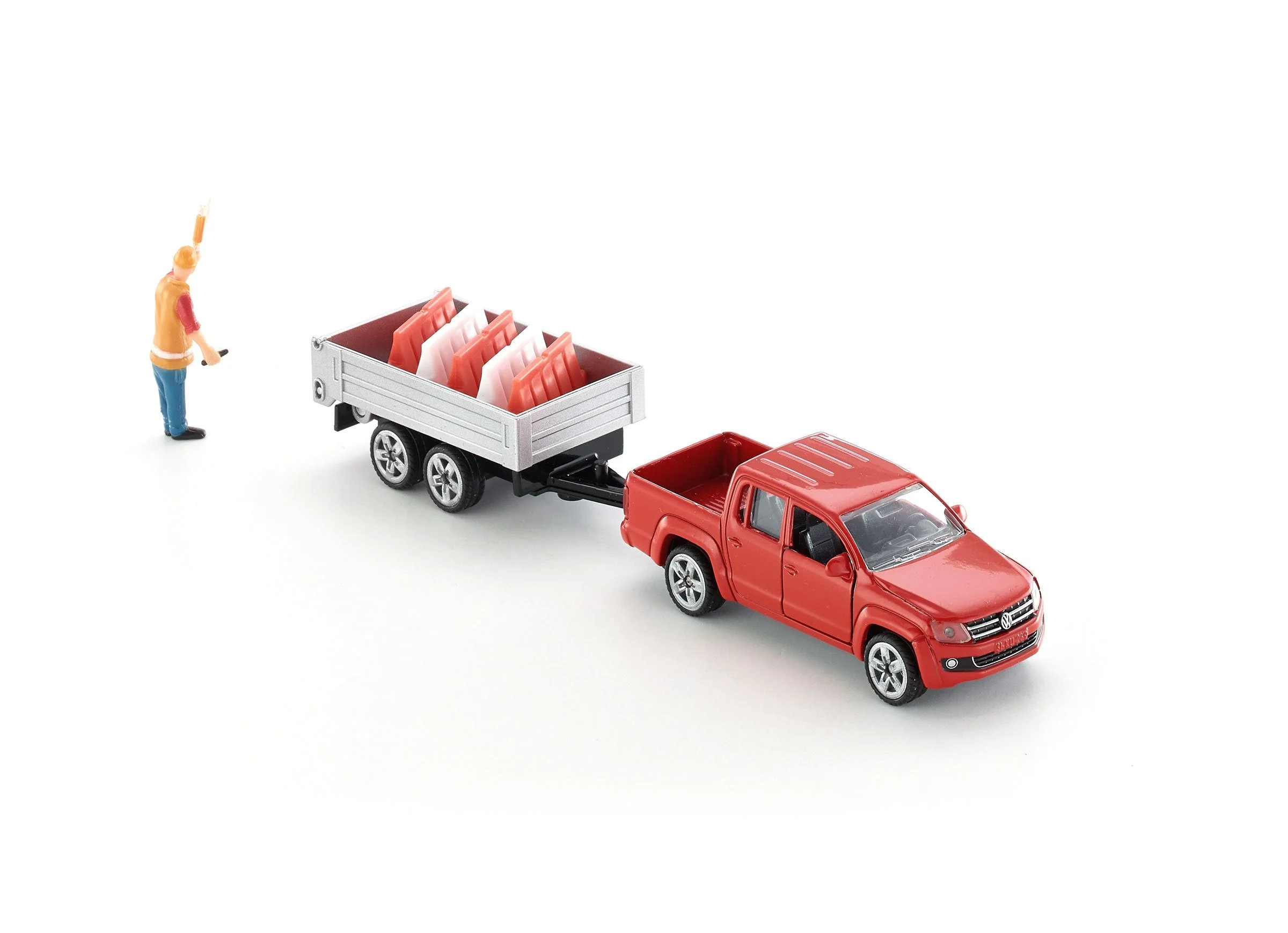 Siku 1:55 VW Amarok Pick-Up with Trailer - Image 23