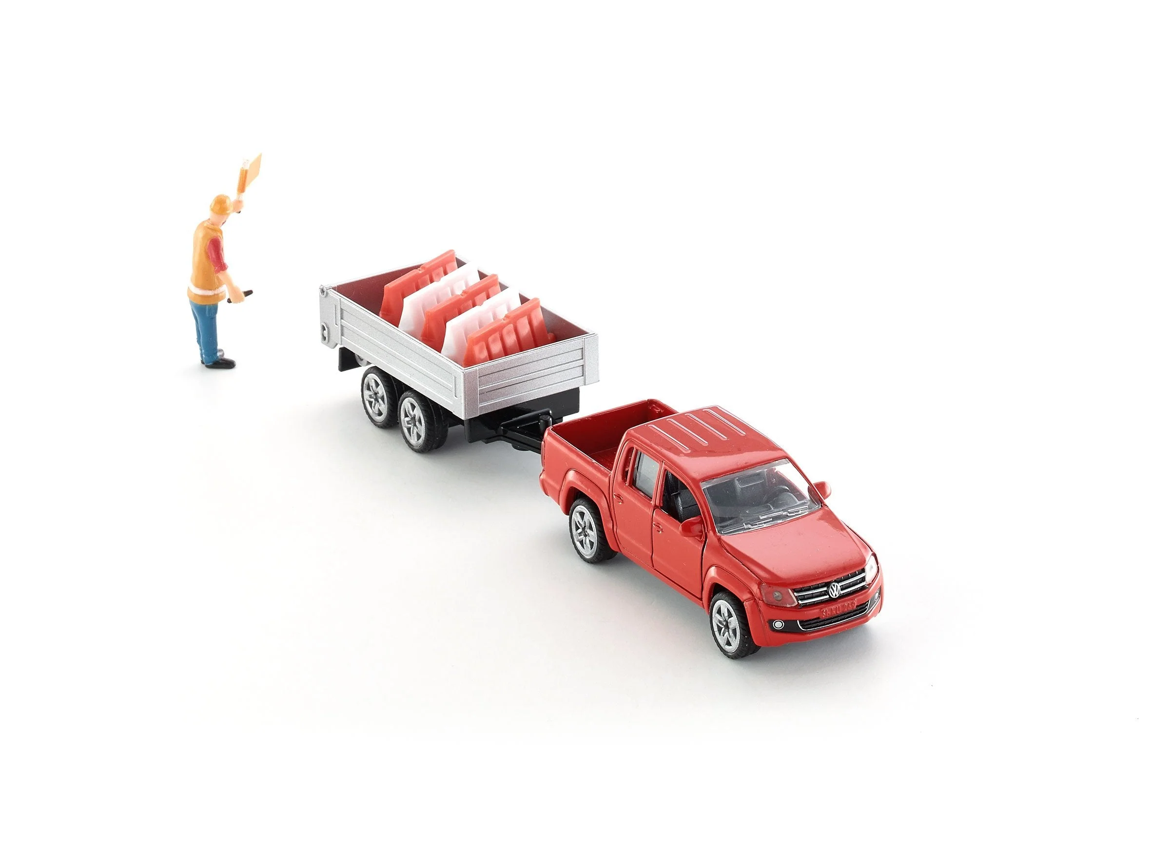 Siku 1:55 VW Amarok Pick-Up with Trailer - Image 24