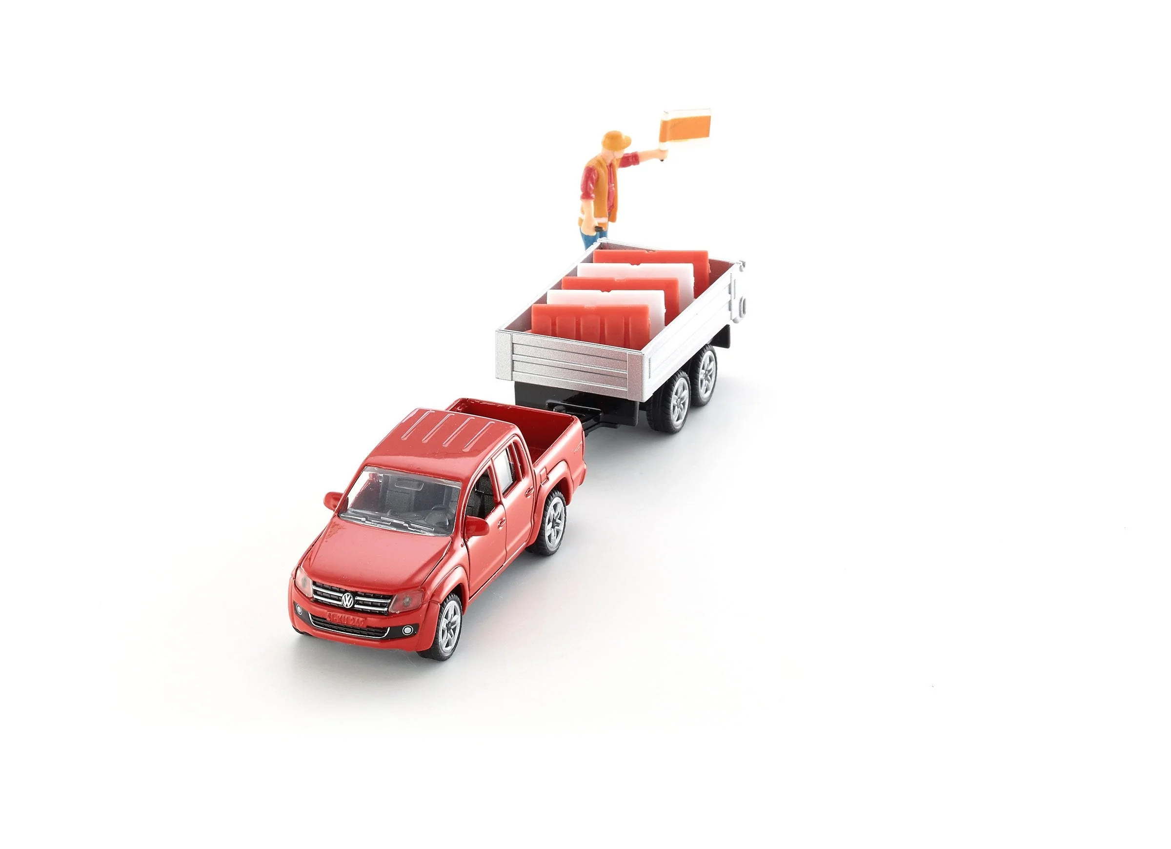 Siku 1:55 VW Amarok Pick-Up with Trailer - Image 29