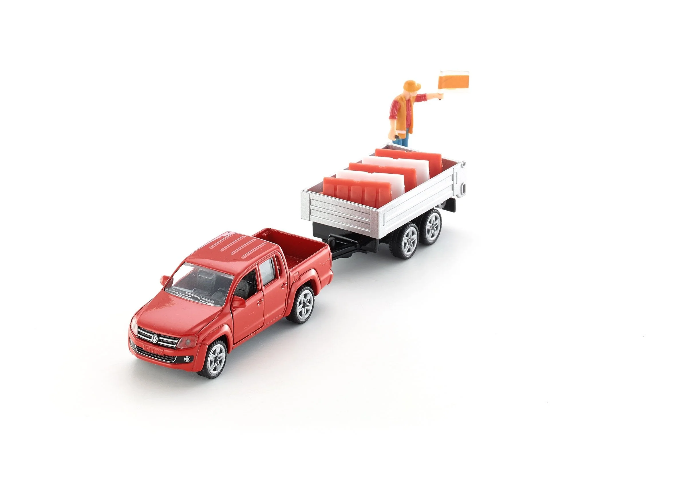 Siku 1:55 VW Amarok Pick-Up with Trailer - Image 30