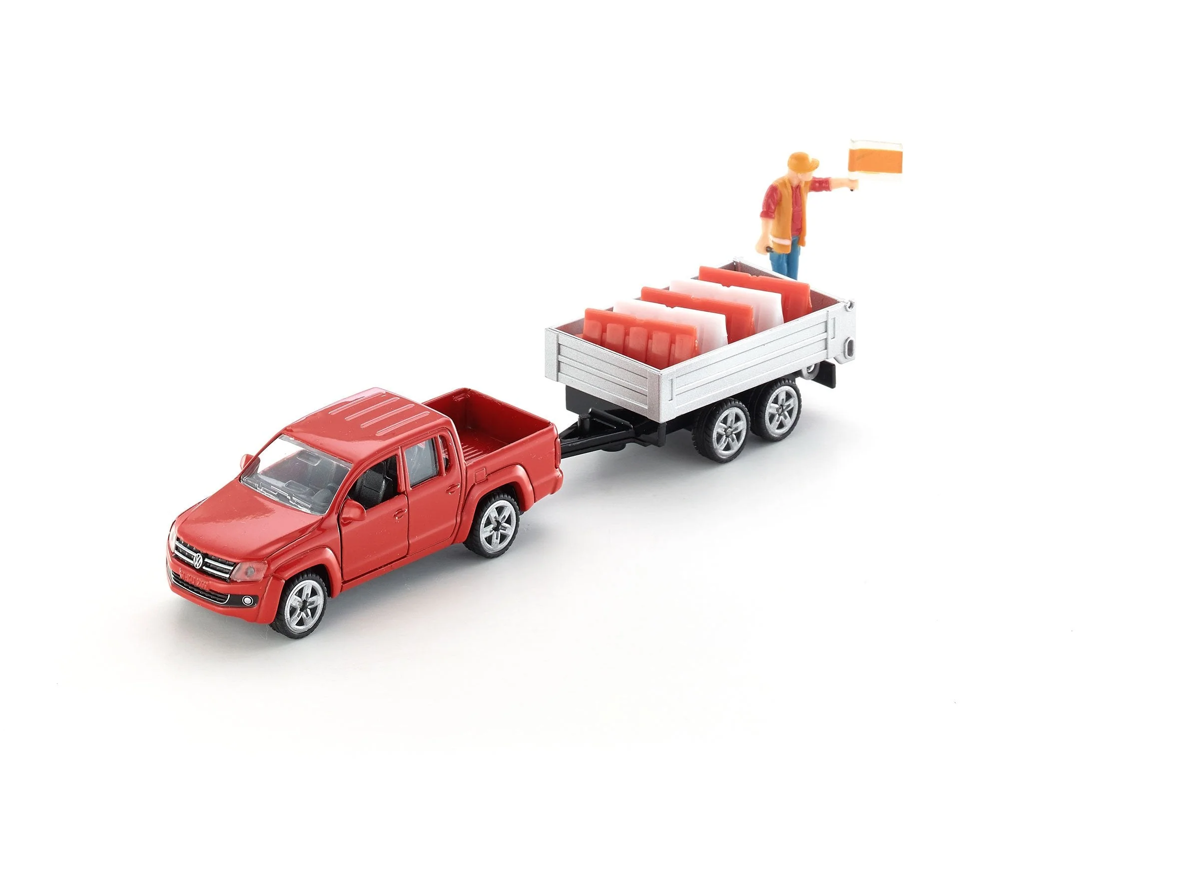 Siku 1:55 VW Amarok Pick-Up with Trailer - Image 31
