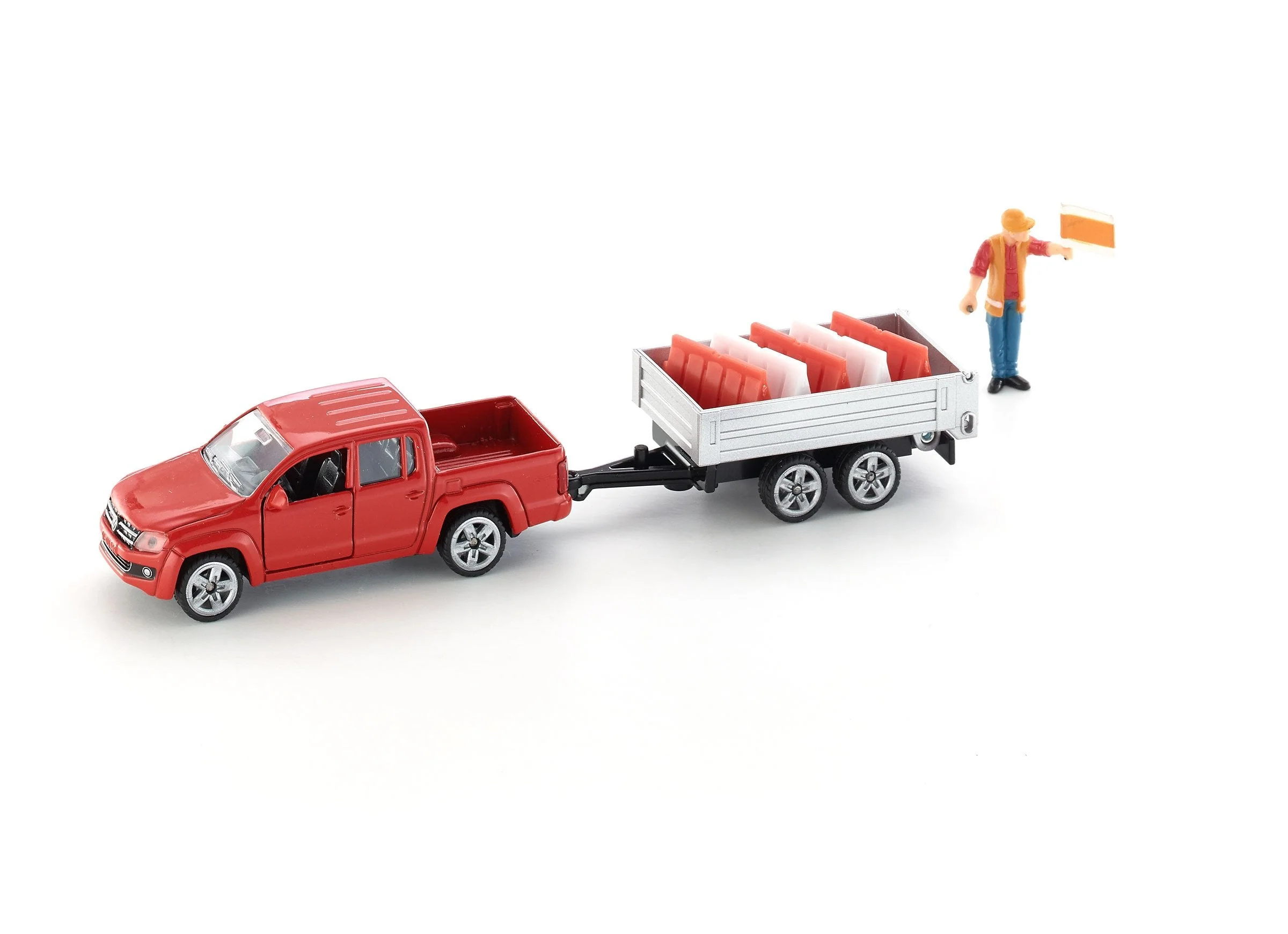 Siku 1:55 VW Amarok Pick-Up with Trailer - Image 33