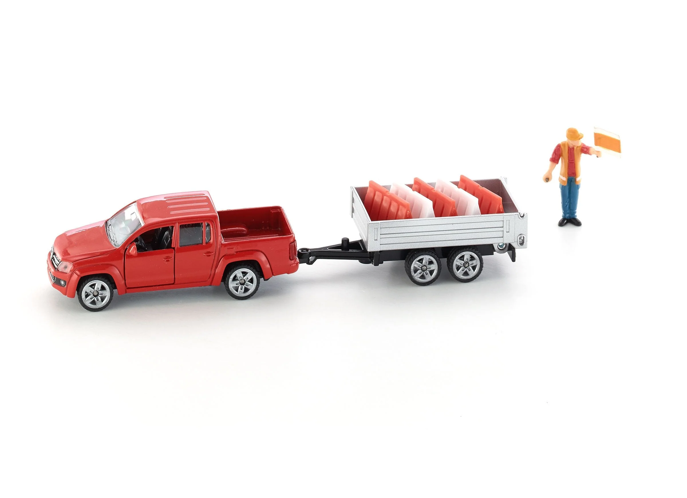 Siku 1:55 VW Amarok Pick-Up with Trailer - Image 34