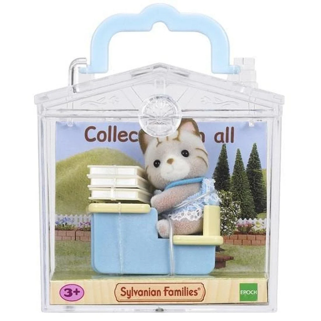 Sylvanian Families Carry Case Cat with School Desk