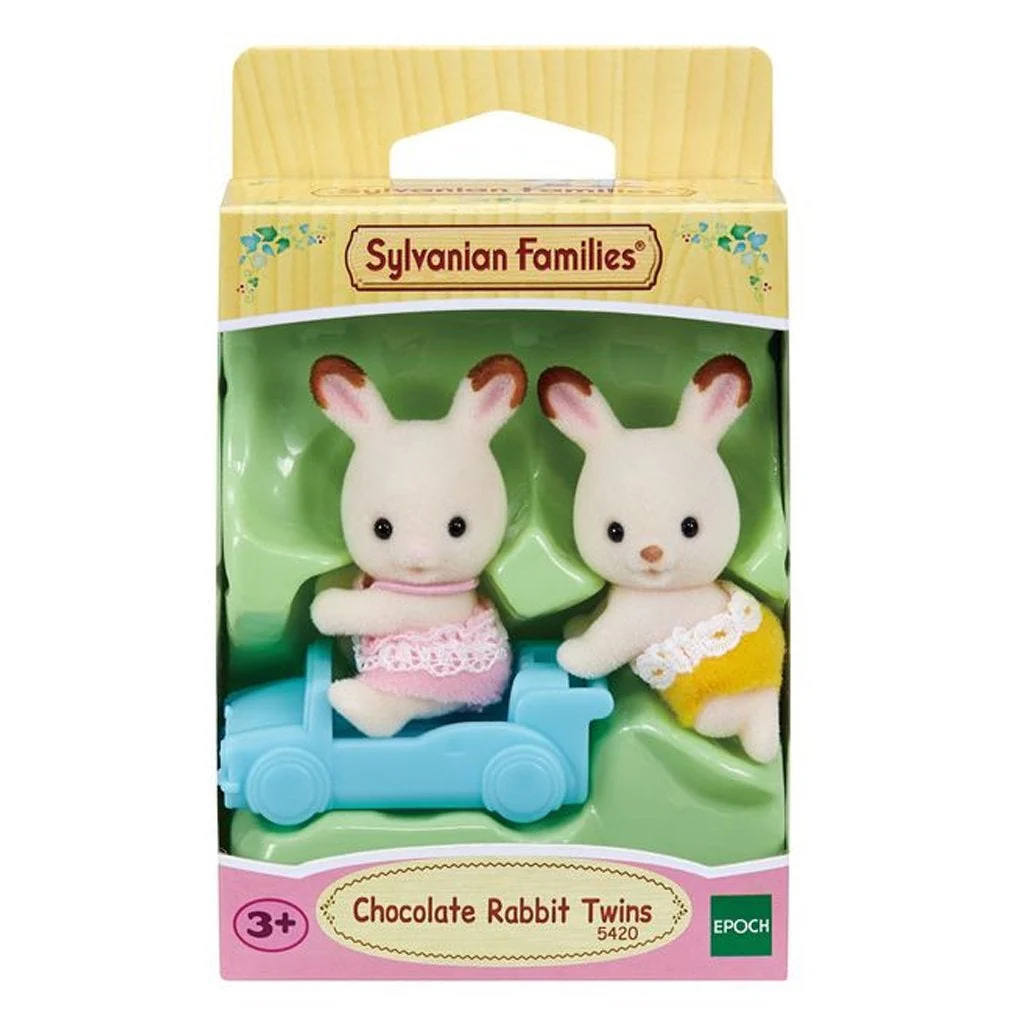 Sylvanian Families Chocolate Rabbit Twins with Ride-on - Image 3