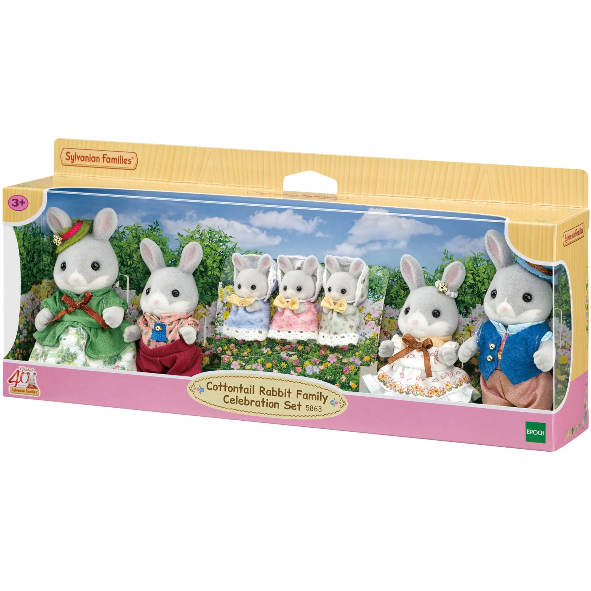 Sylvanian Families Cottontail Rabbit Family Celebration Set - Image 2