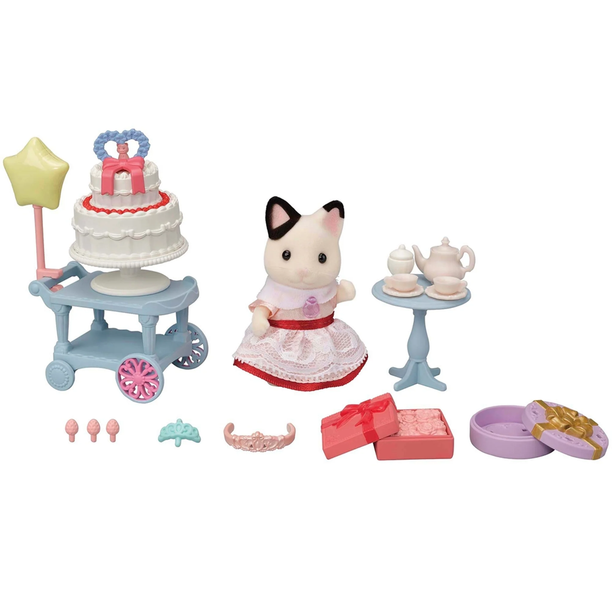 Sylvanian Families Party Time Playset Tuxedo Cat Girl - Image 2