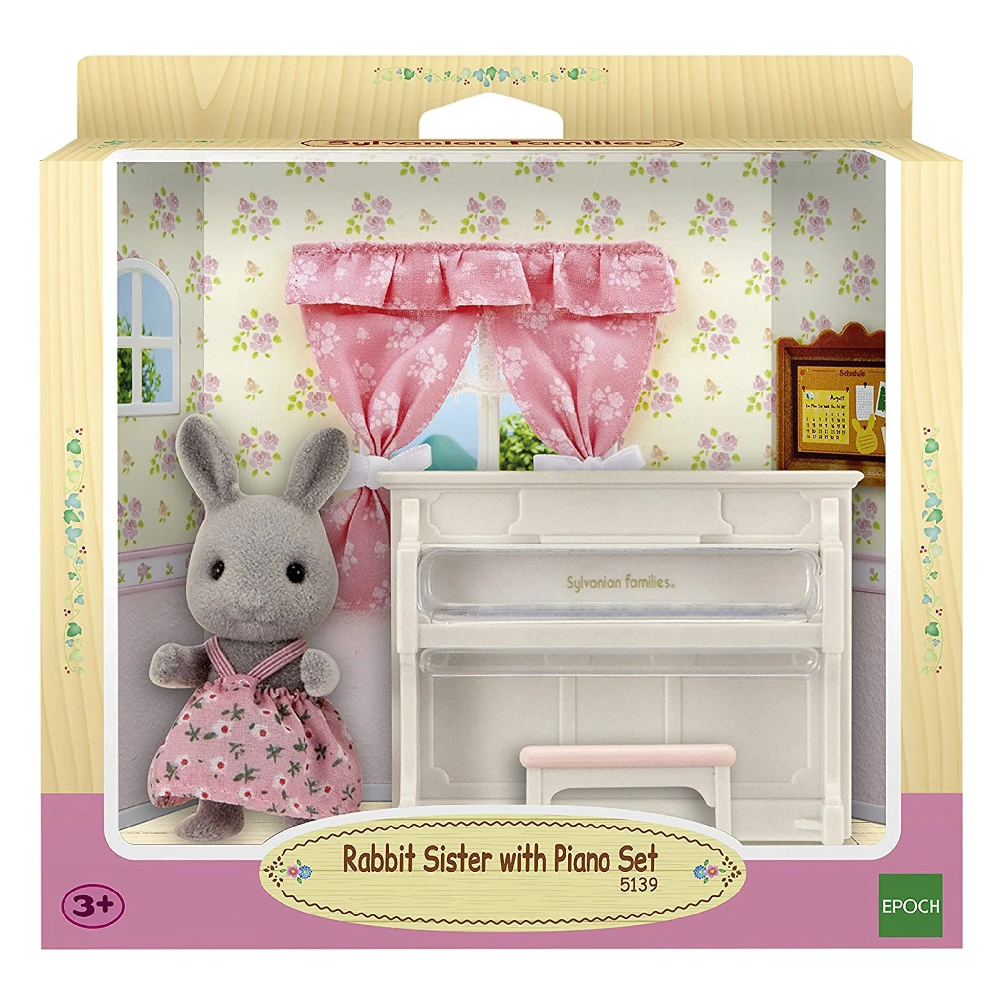 Sylvanian Families Rabbit Sister with Piano - Image 2