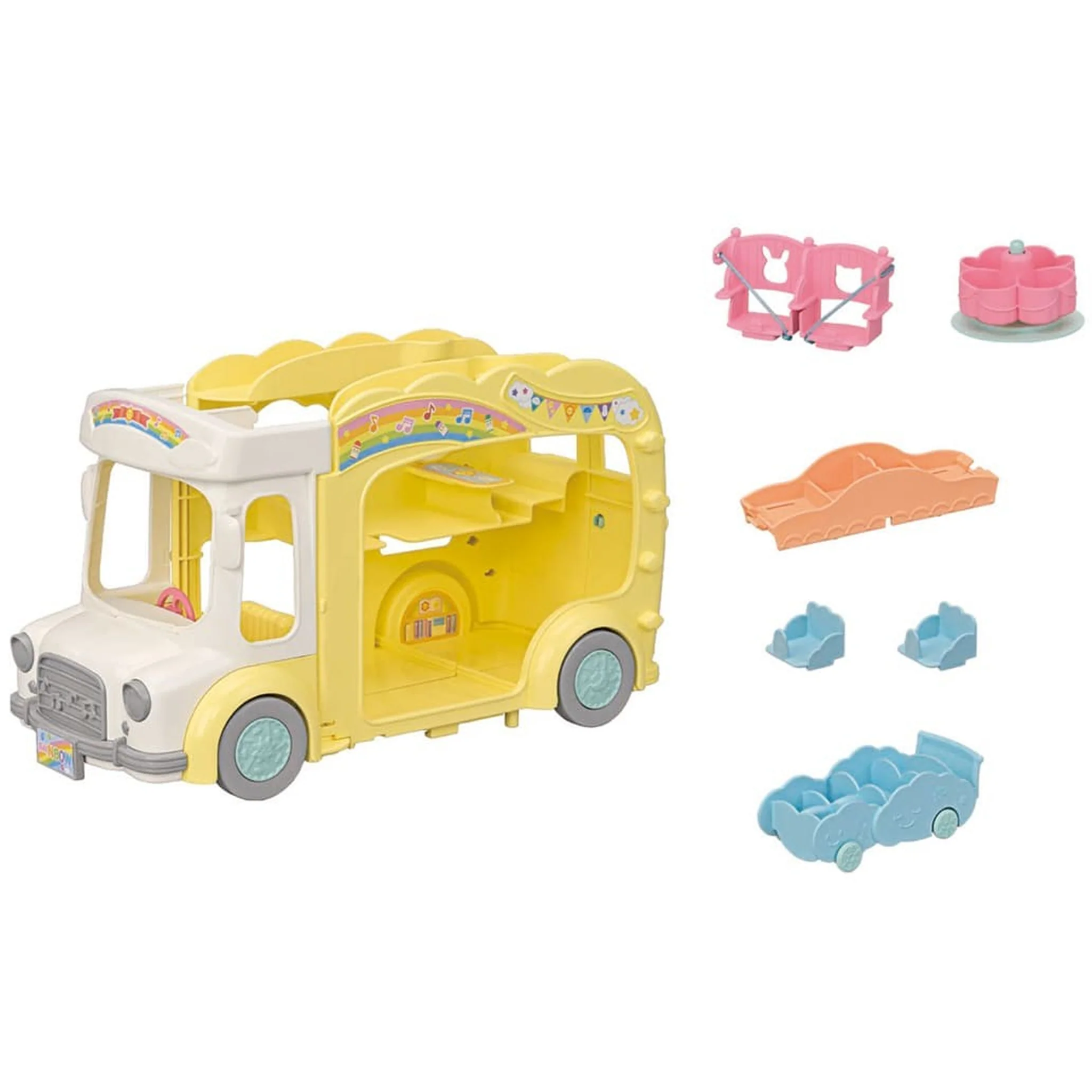 Sylvanian Families Rainbow Fun Nursery Bus Playset - Image 6