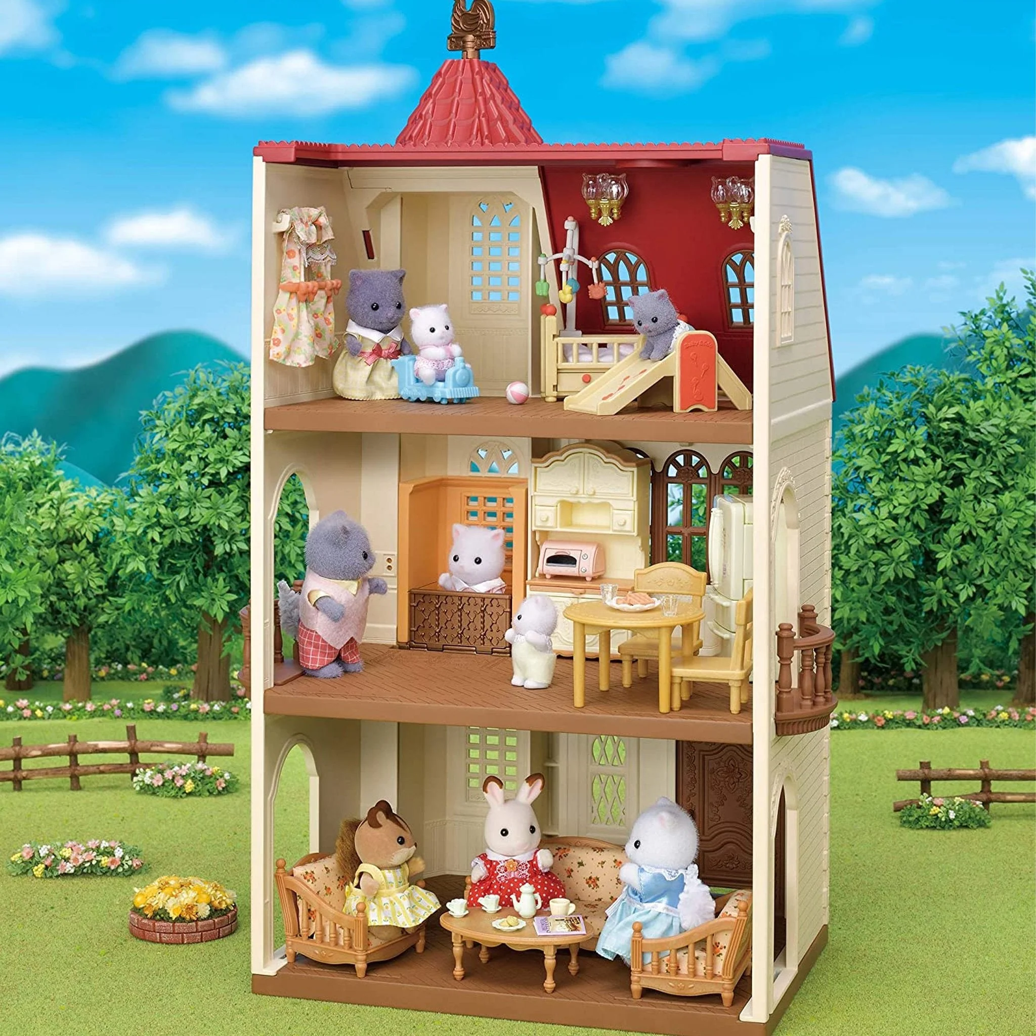 Sylvanian Families Red Roof Tower Home - Image 4