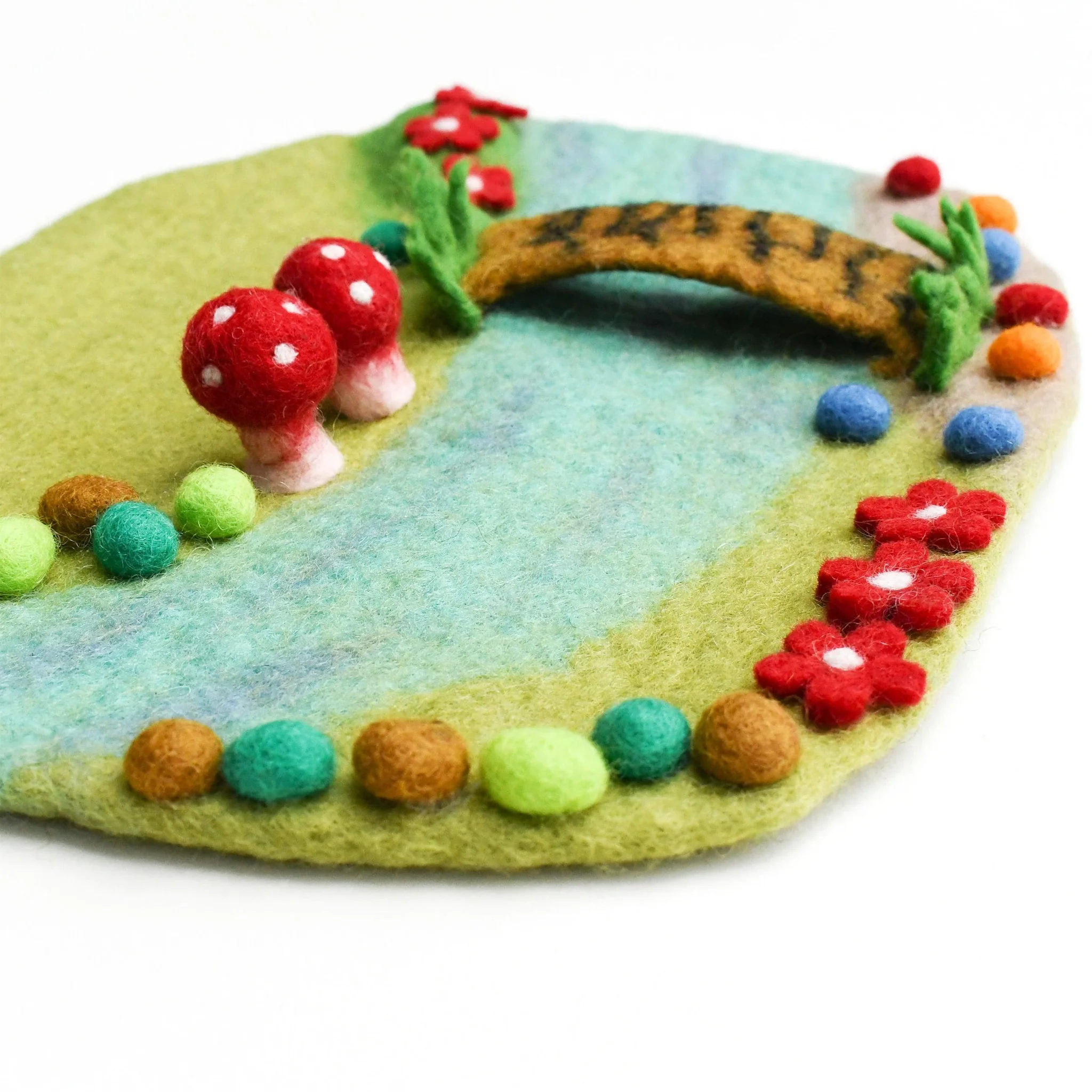 Tara Treasures: Fairy River and Bridge Play Mat Playscape - Image 4