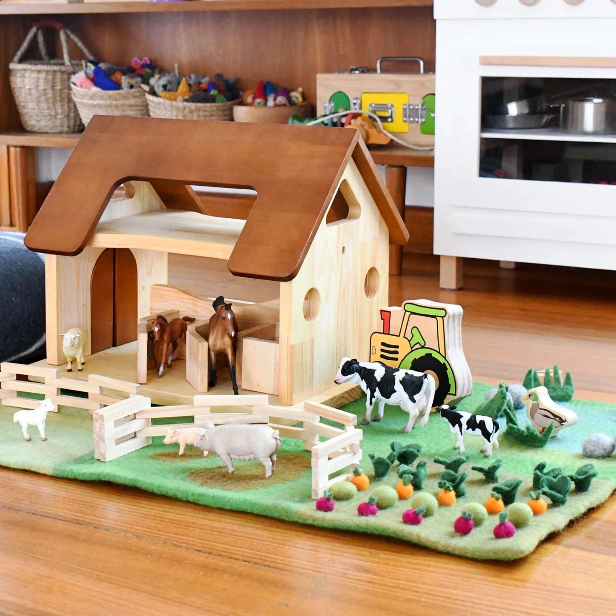 Tara Treasures: Farm Play Mat Playscape - Large - Image 11